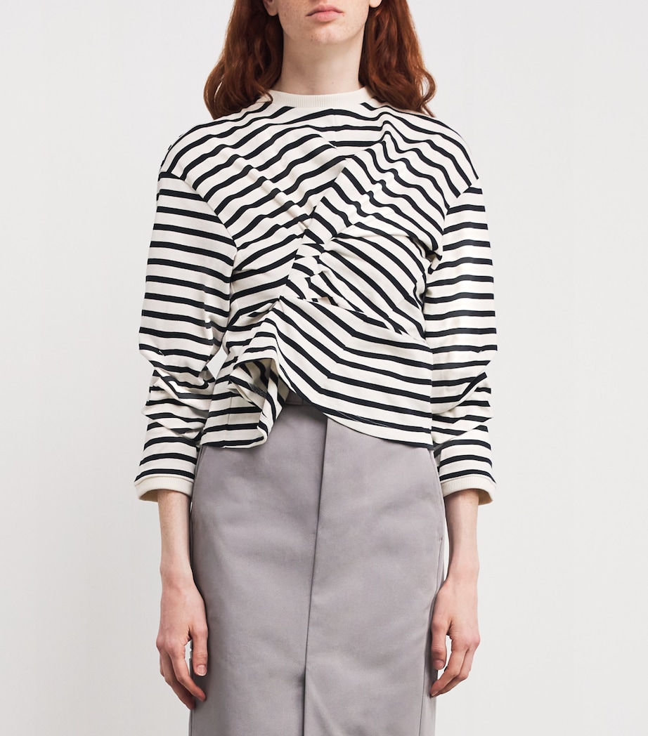 Organic Cotton Twisted T-Shirt STRIPE Image 3