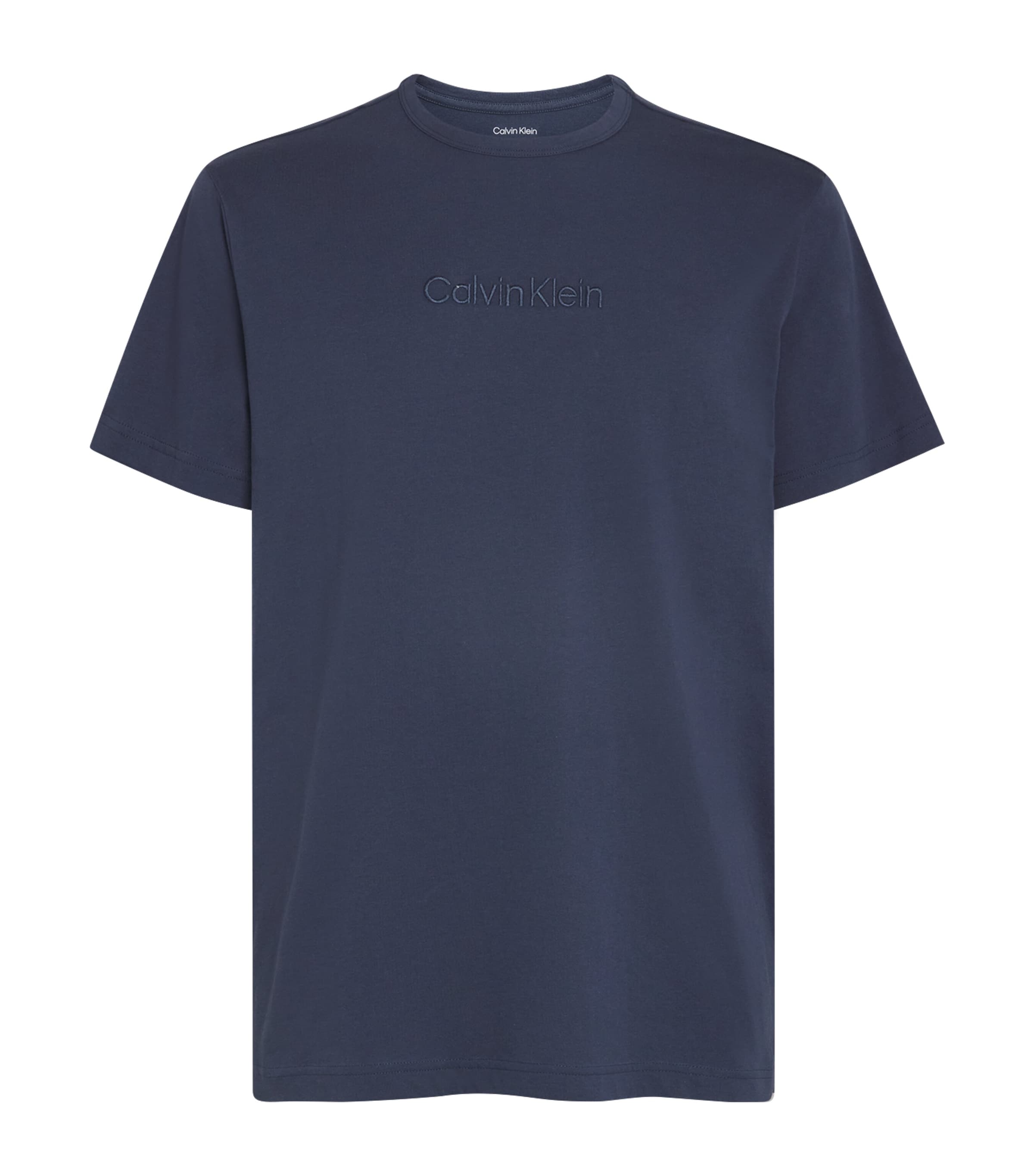Calvin Klein Mens Cotton Logo Pyjama Top Cci Blue Nights Image 1
