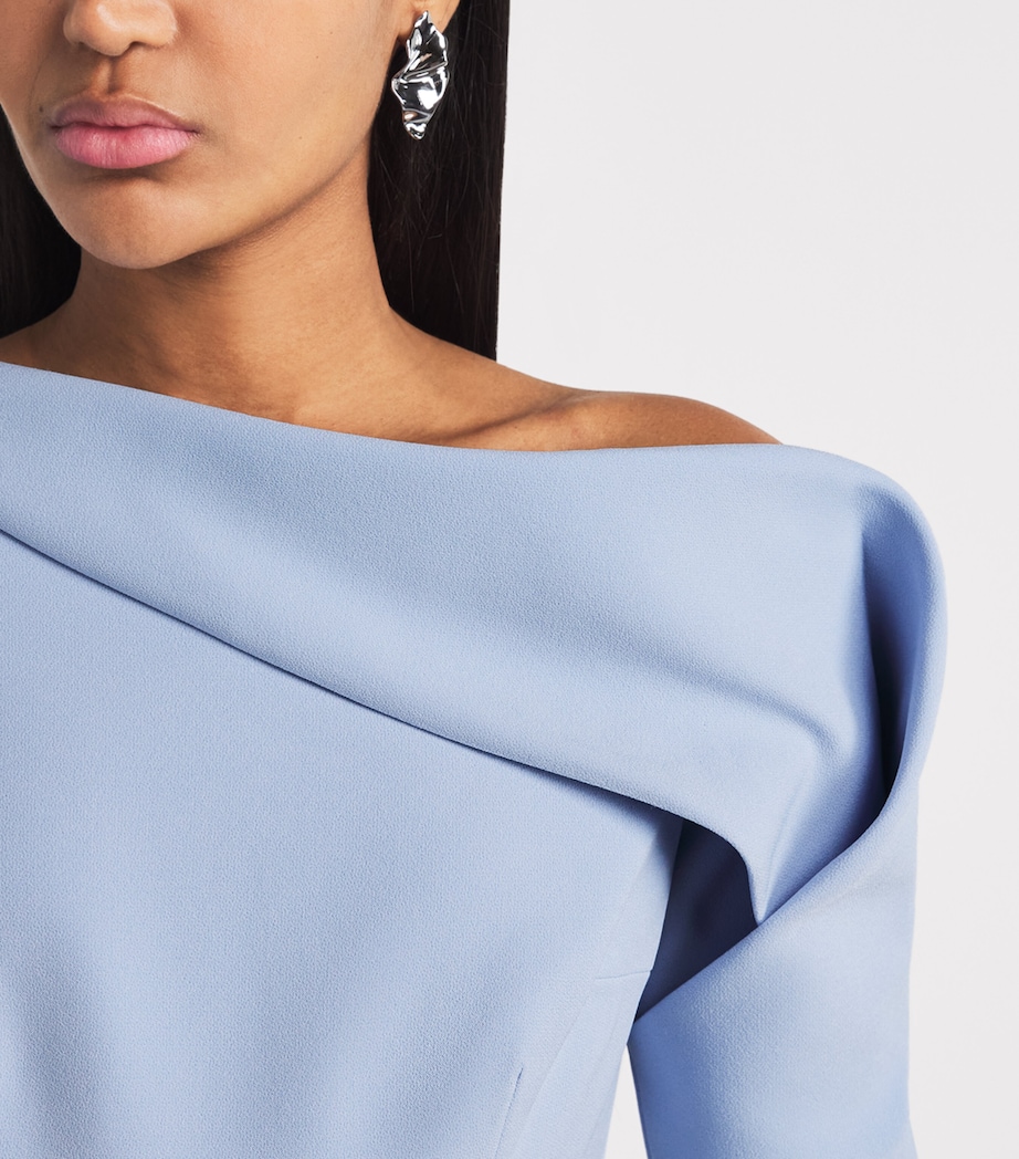Safiyaa Womens Asymmetric Melinda Midi Dress Soft Sky Image 3