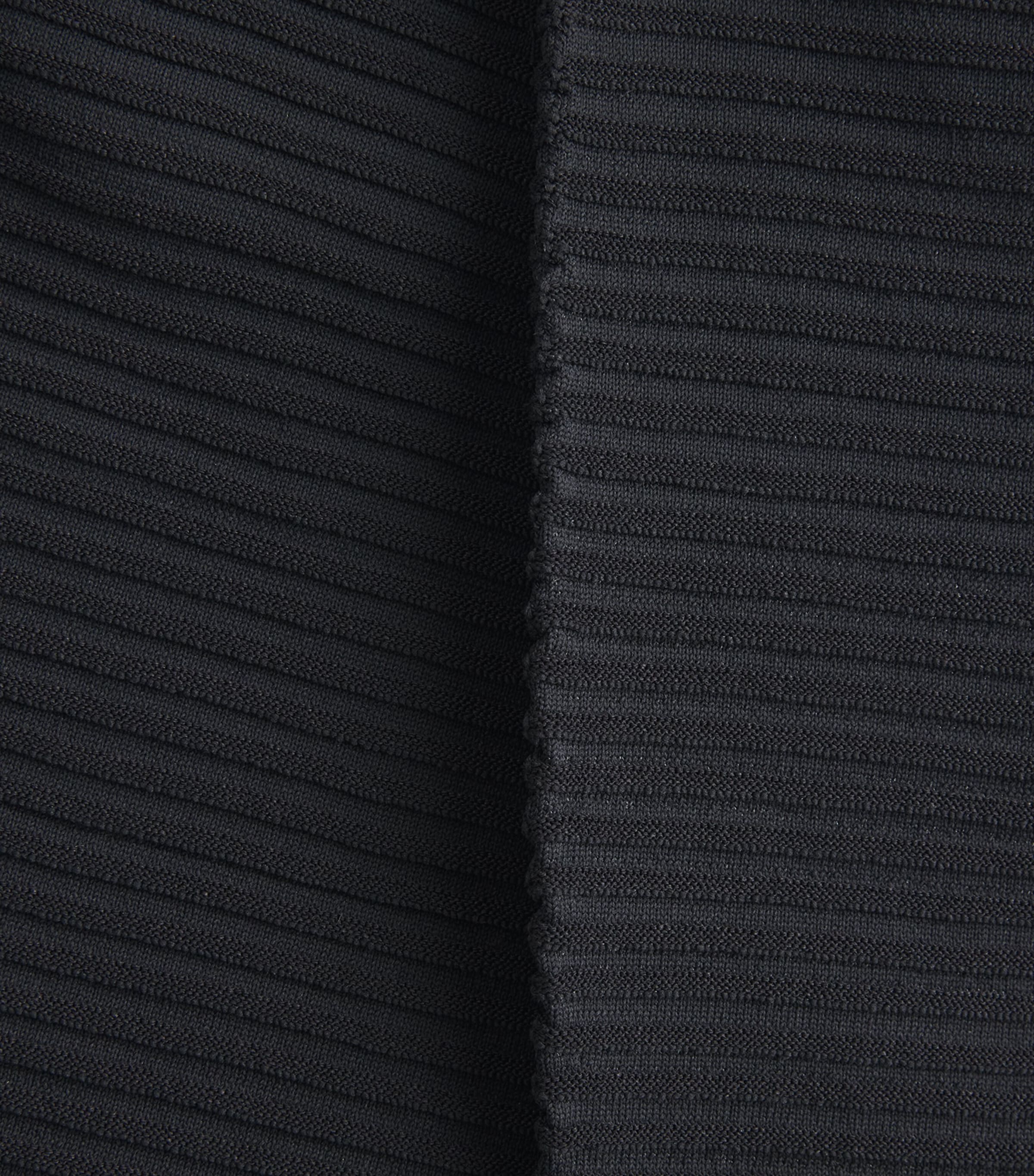 Issey Miyake Womens Corrugated Knit Cropped Trousers Black Image 6