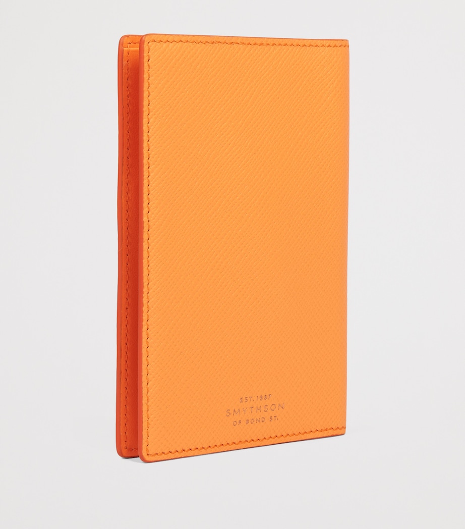 Smythson Calfskin Panama Passport Cover Light Orange Image 3