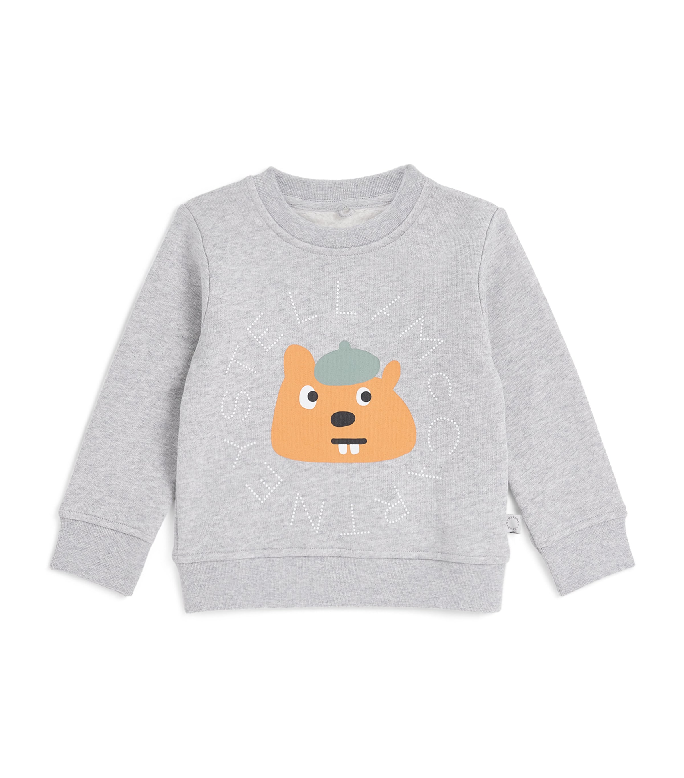 Stella Mccartney Squirrel Print Sweatshirt In Gray