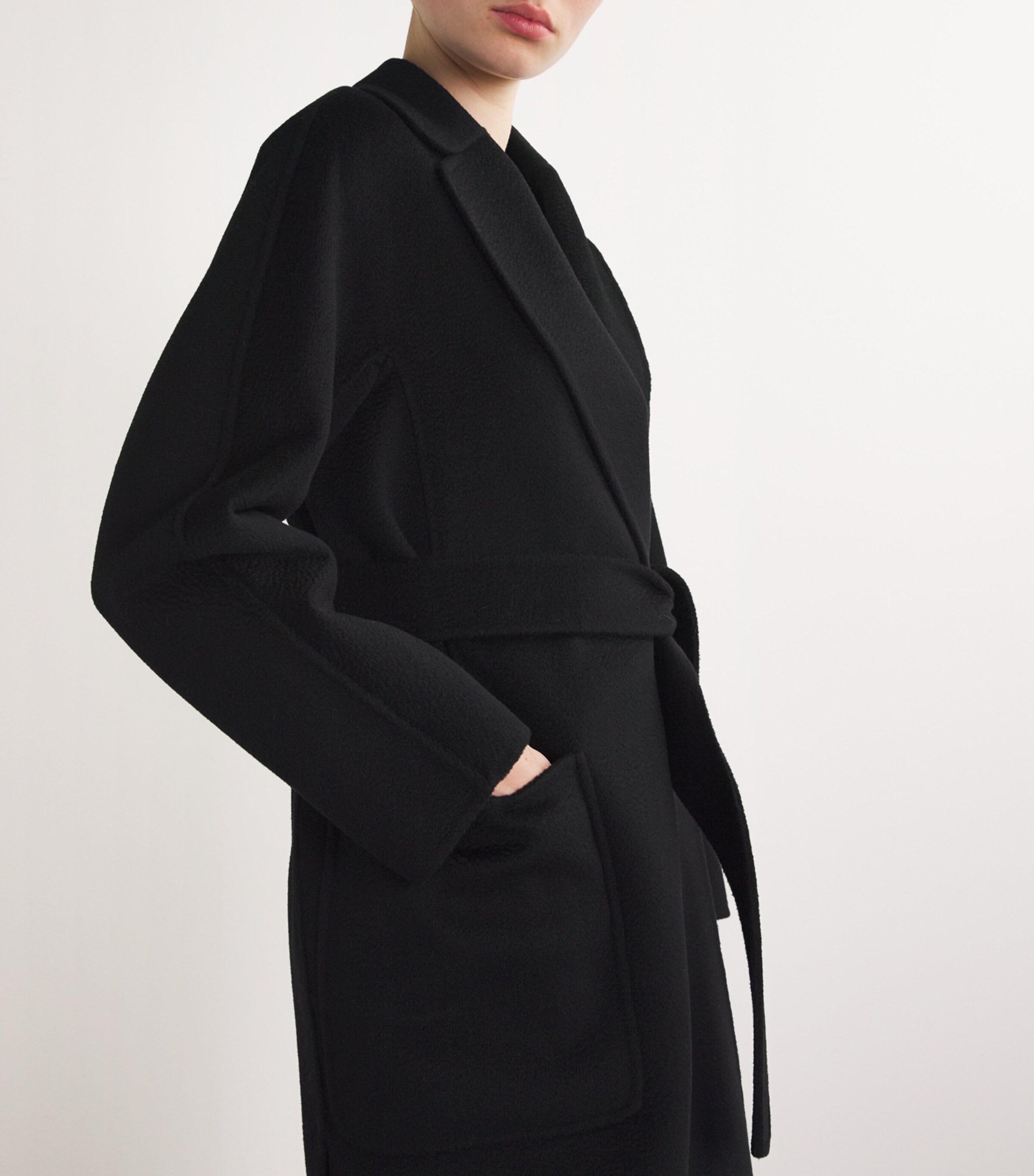 s　wirrow woolcashmere balcollar coat Men's Wool Cashmere Overcoat in Charcoal Melange | Sunspel