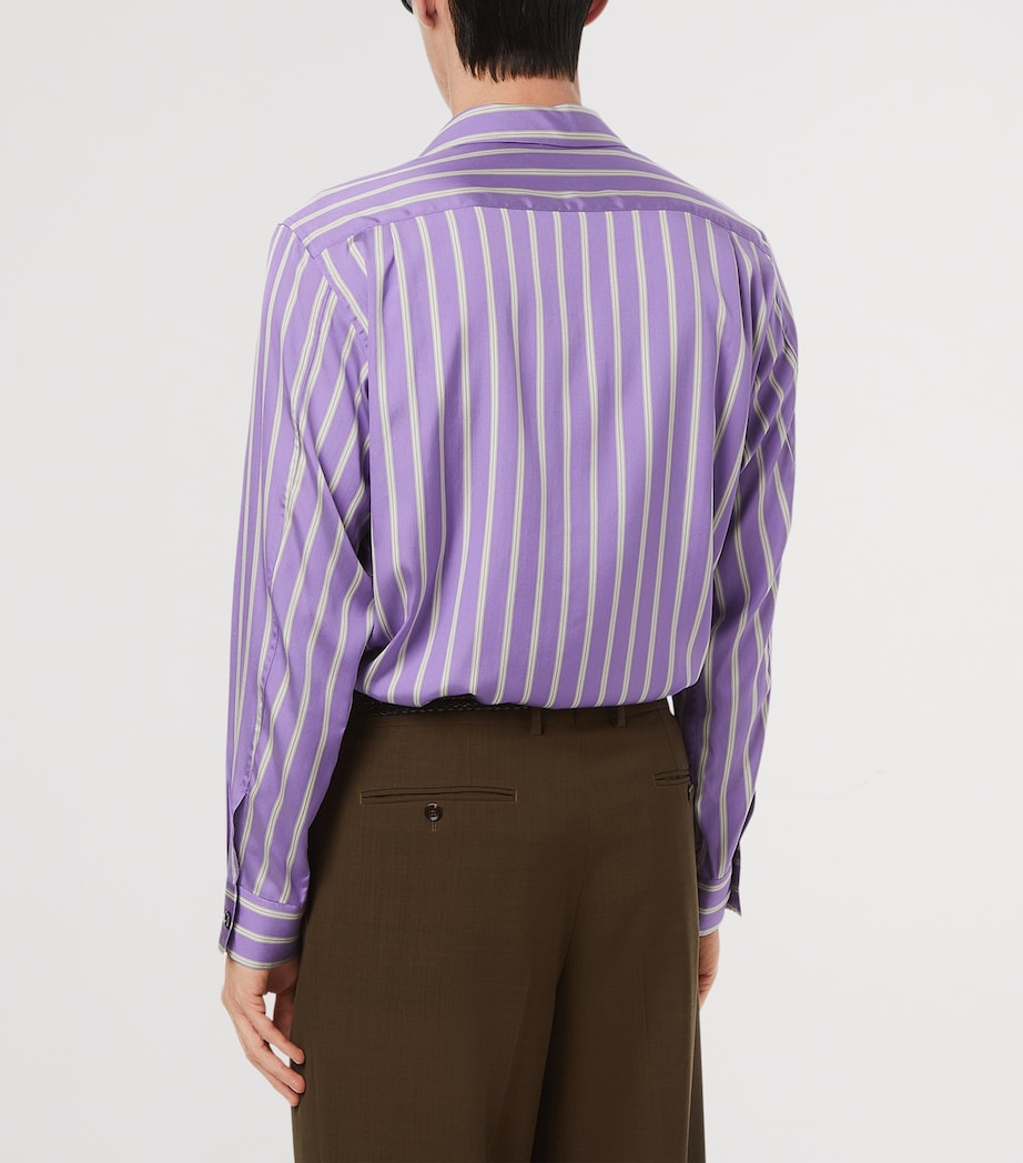 TOM FORD Mens Silk Stripe Shirt Rra Image 4