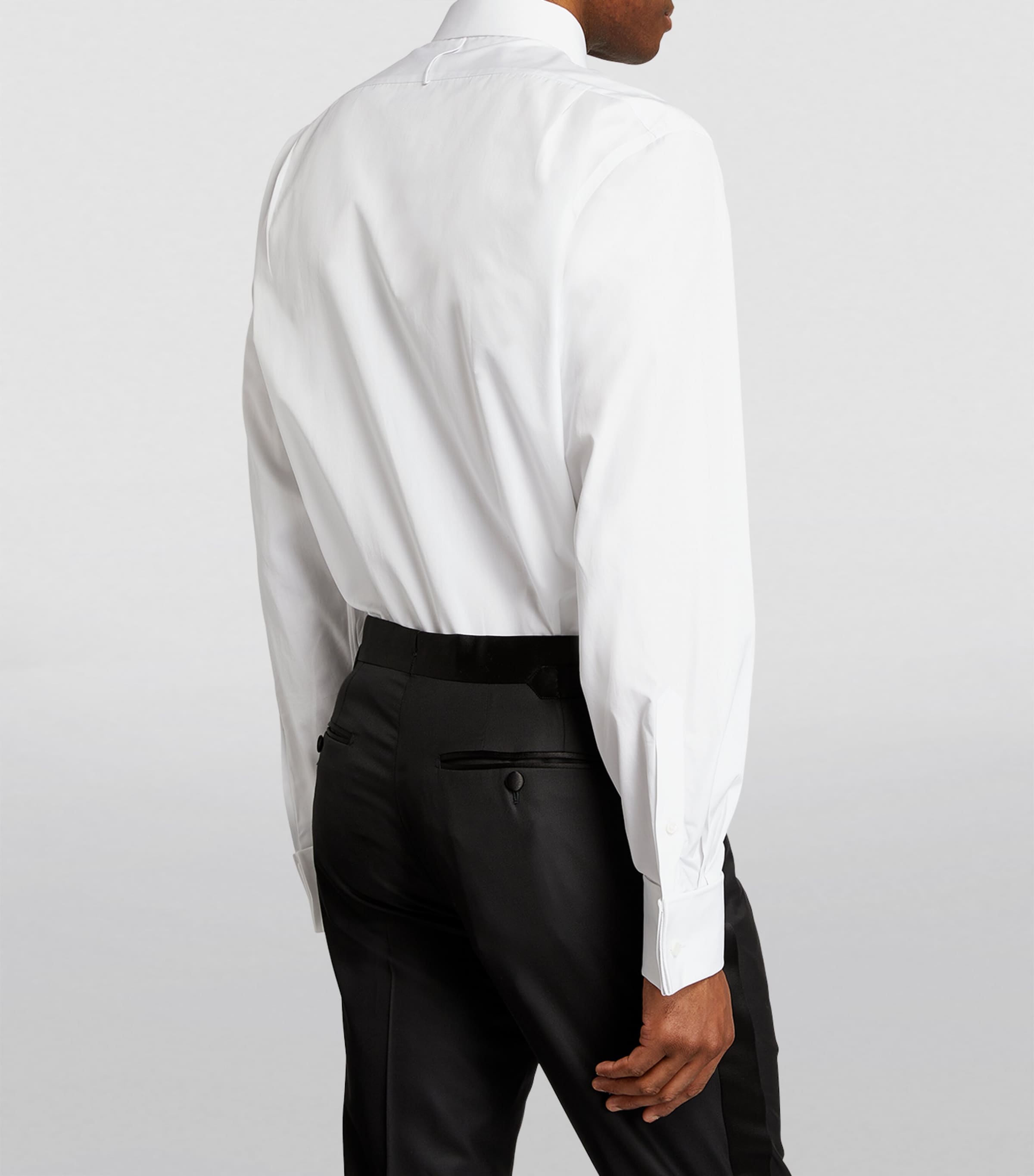 Pleated Tuxedo Shirt WHITE Image 4