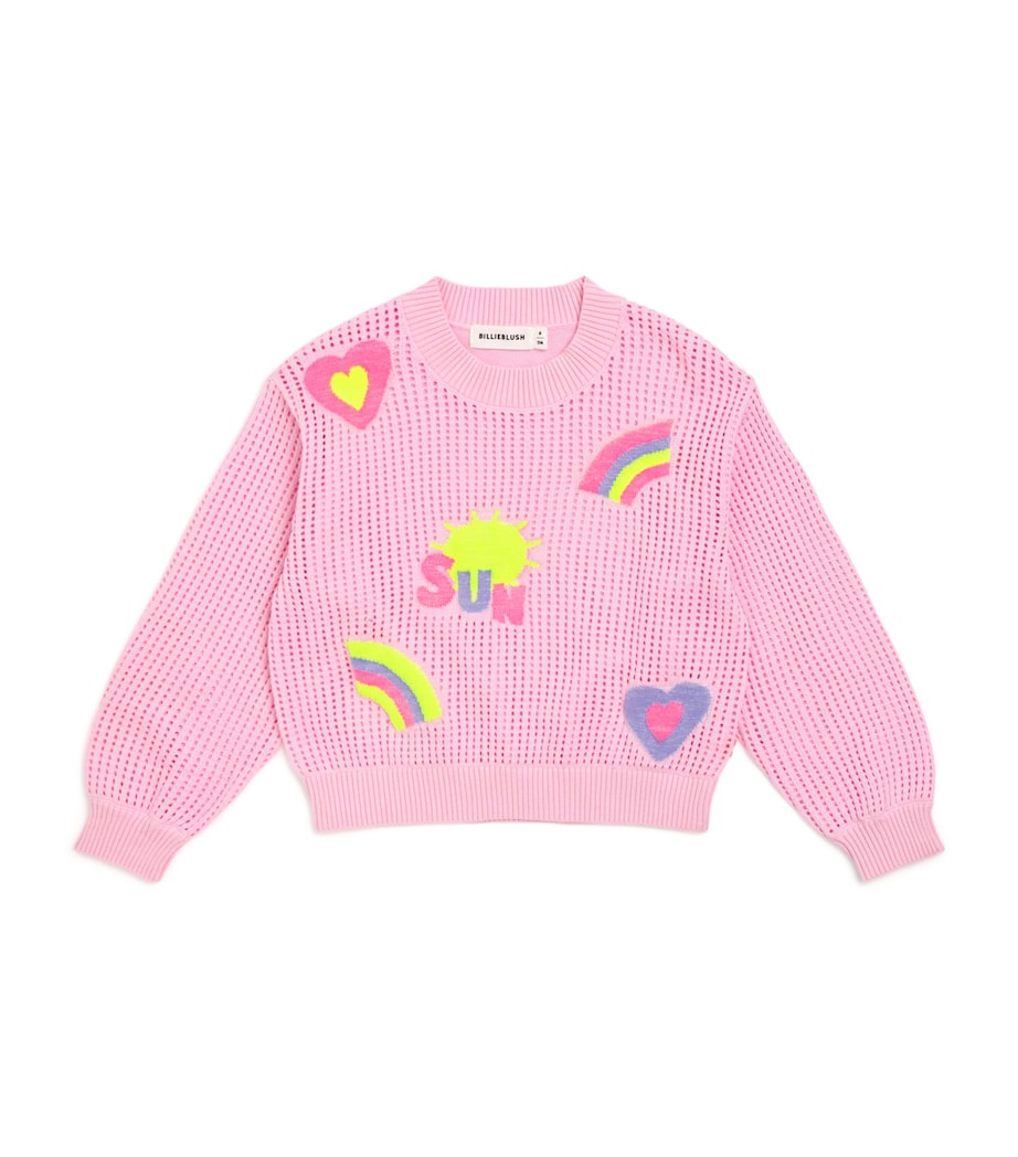 Cotton-Blend Jacquard Sweater (2-12 Years) 46NNOSEGAY Image 1