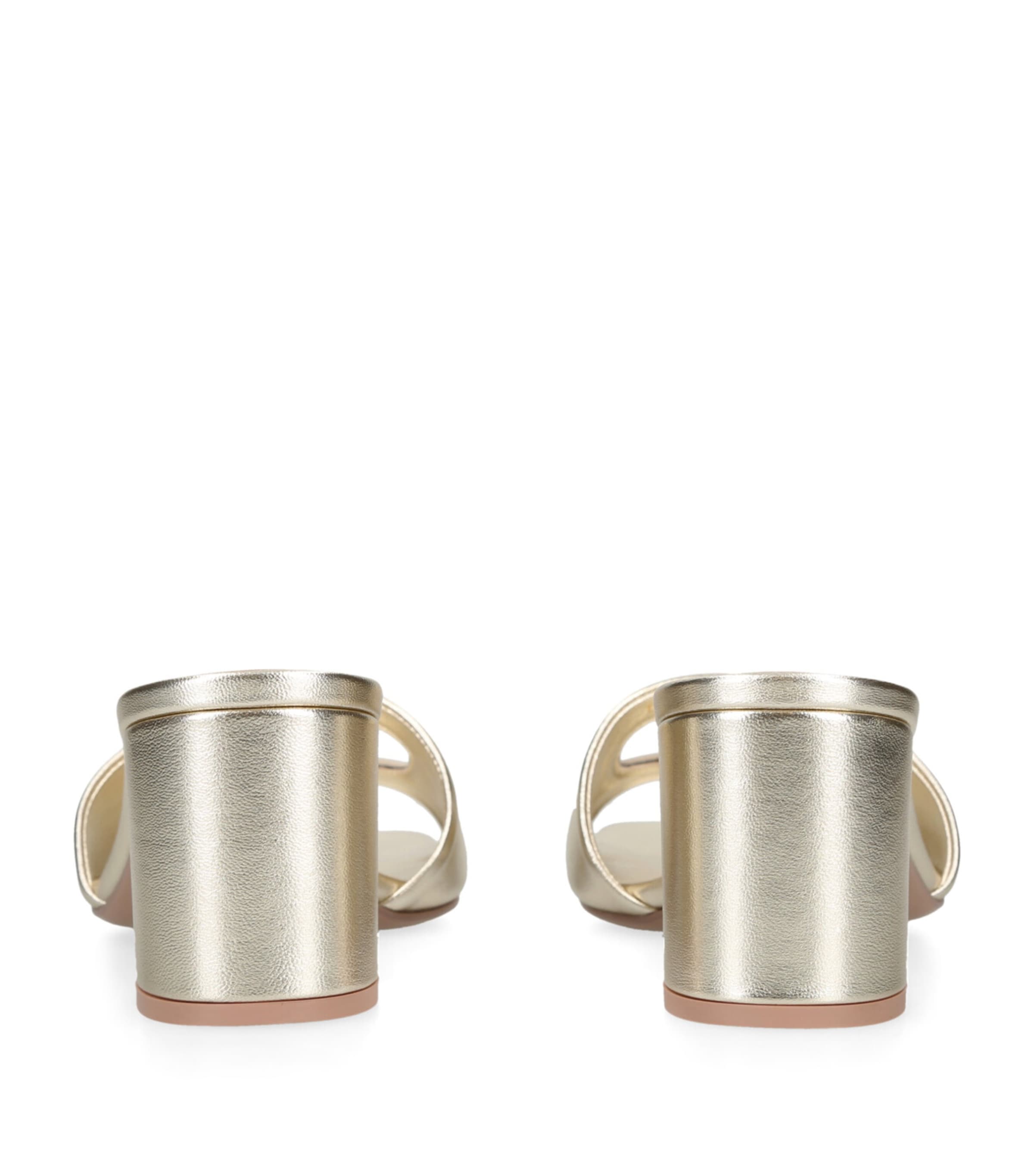 Leather Cut-Out VLOGO Mules 60 GOLD Image 4