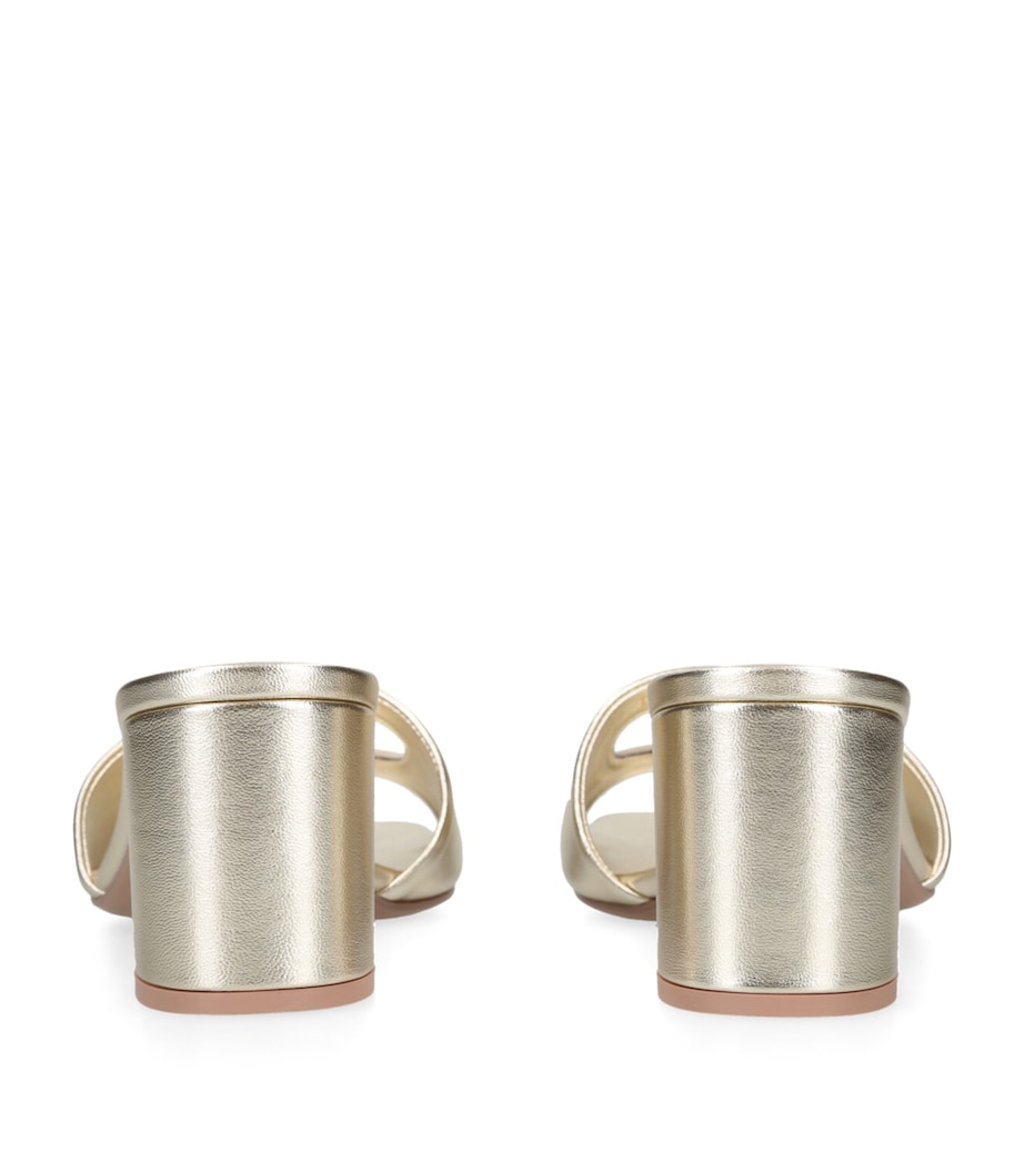 Leather Cut-Out VLOGO Mules 60 GOLD Image 4
