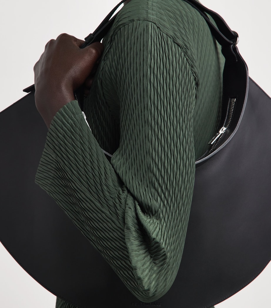 Issey Miyake Womens Rhombus Pleats Cardigan Dark Green Image 3