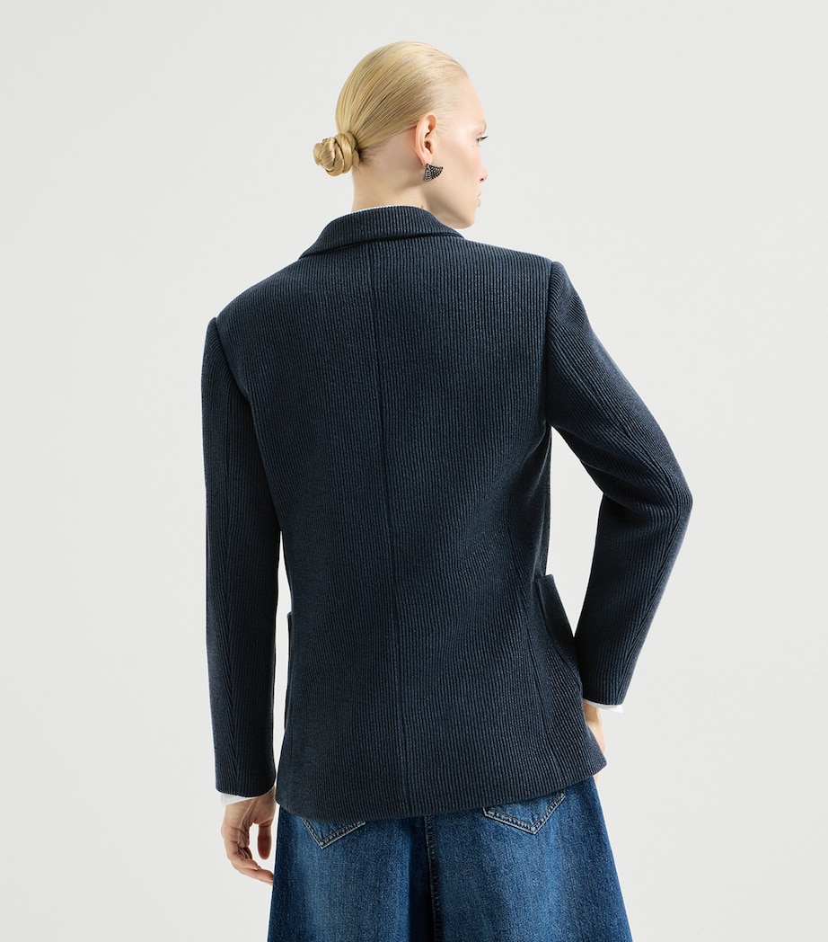Brunello Cucinelli Womens Corduroy Single-Breasted Blazer Image 5