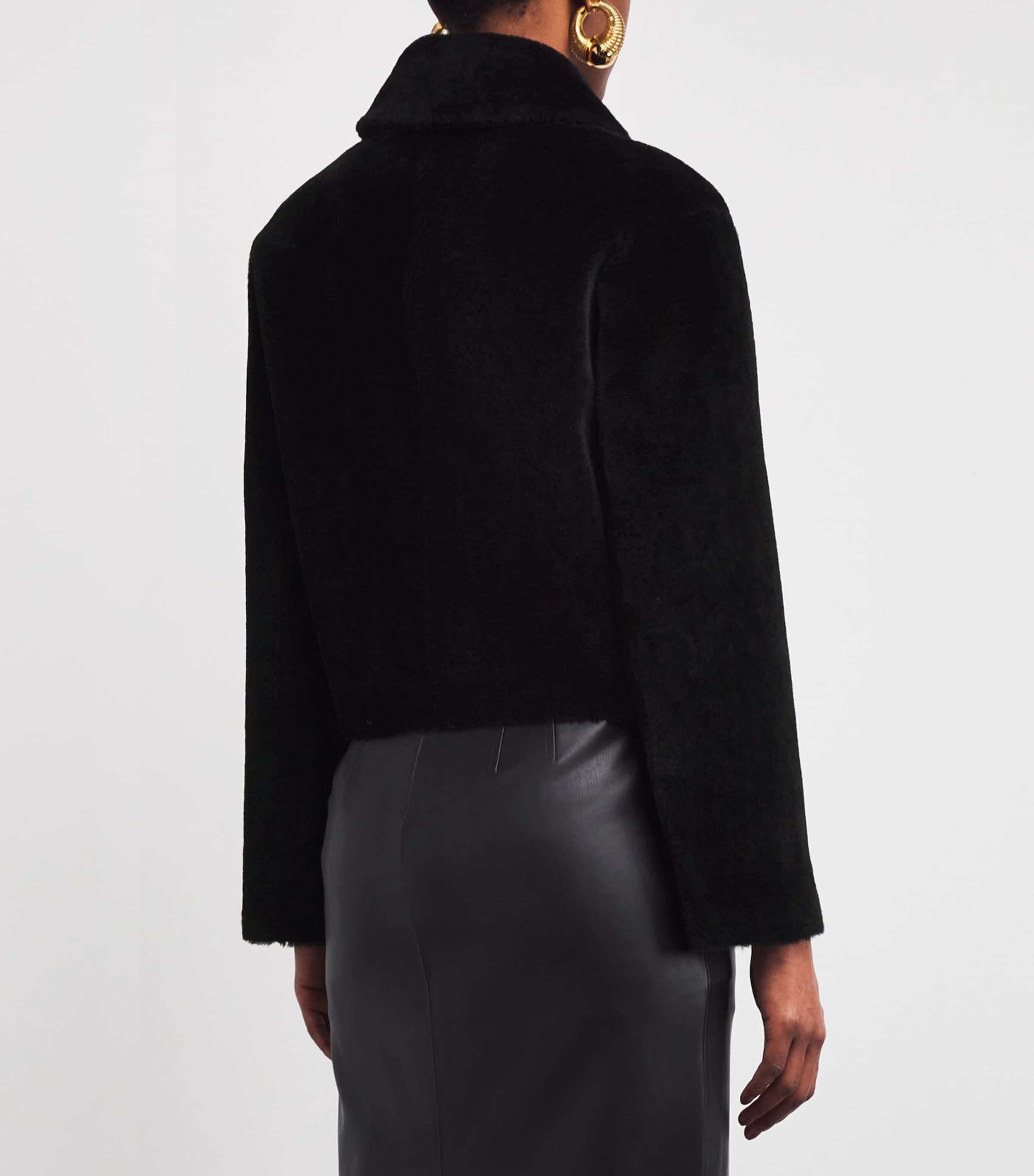 Shearling Reversible Alloway Jacket BLACK Image 4