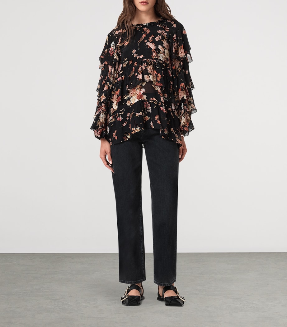 Viscose-Silk Lissie Blouse ARMADA BLACK Image 2
