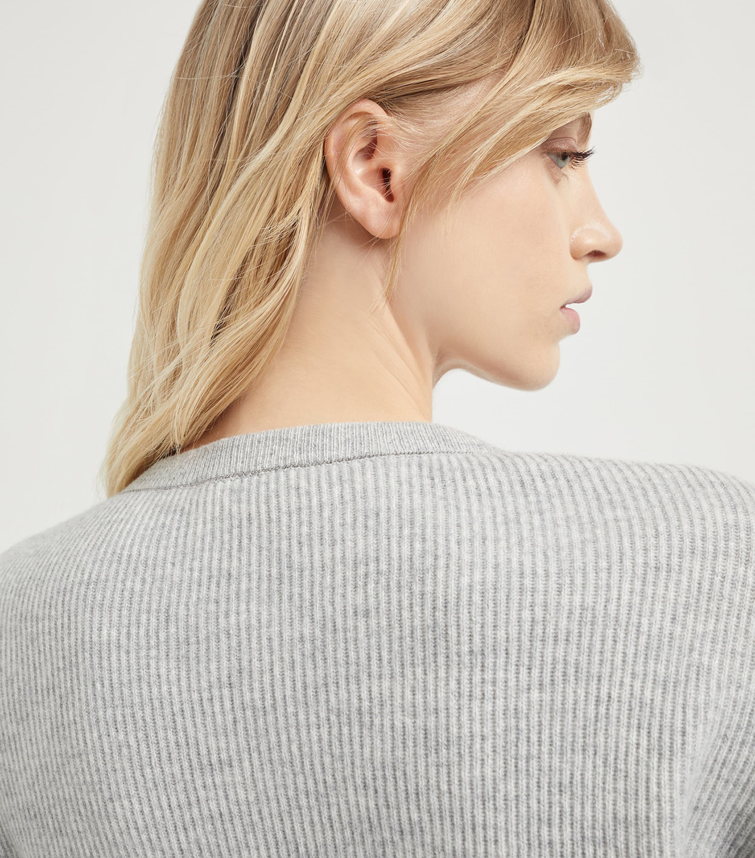 Cashmere Monili-Trim Sweater C072 Image 6