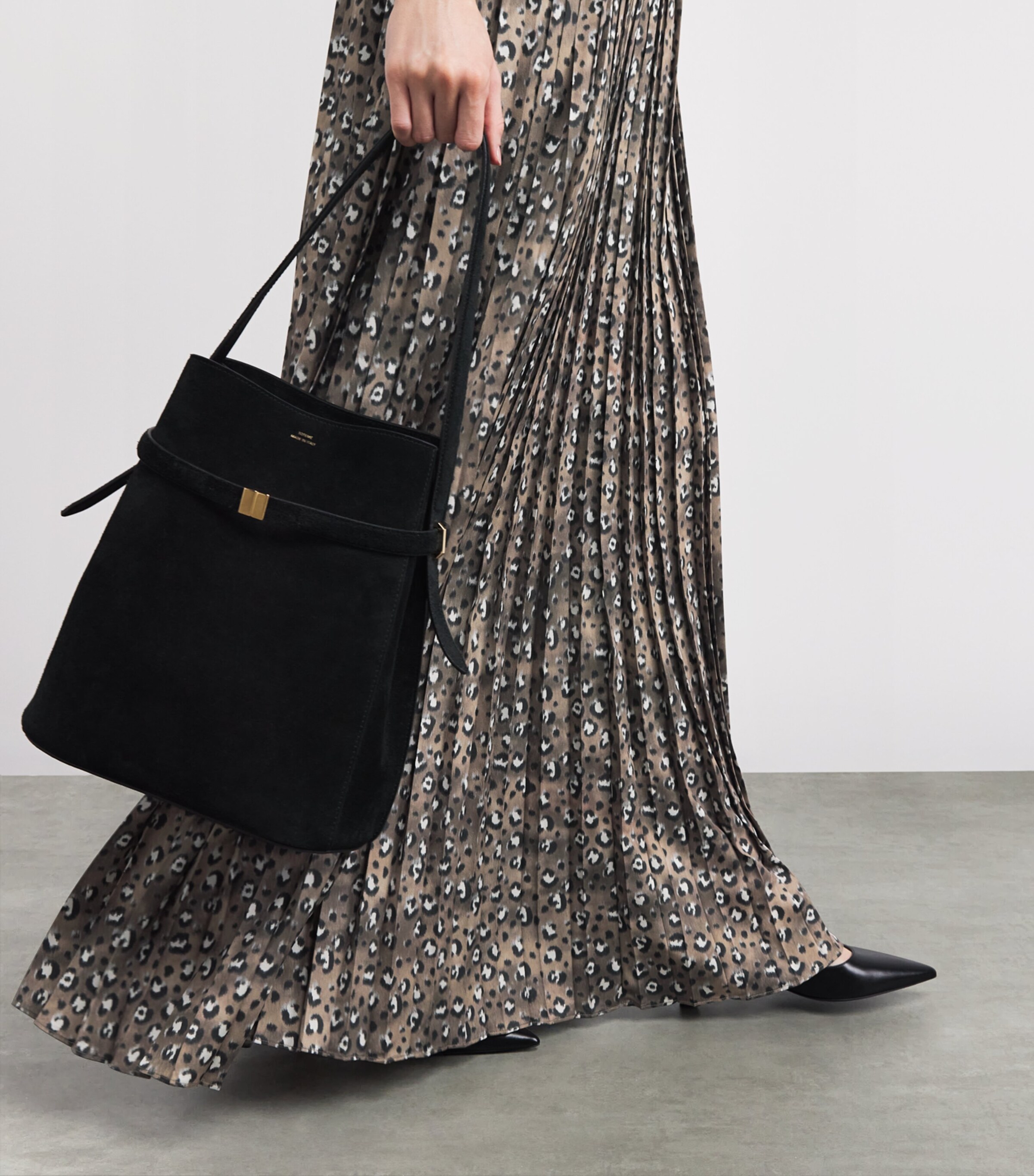 Lafayette 148 Womens Leopard Print Belted Maxi Dress Brownstone Multi Image 7