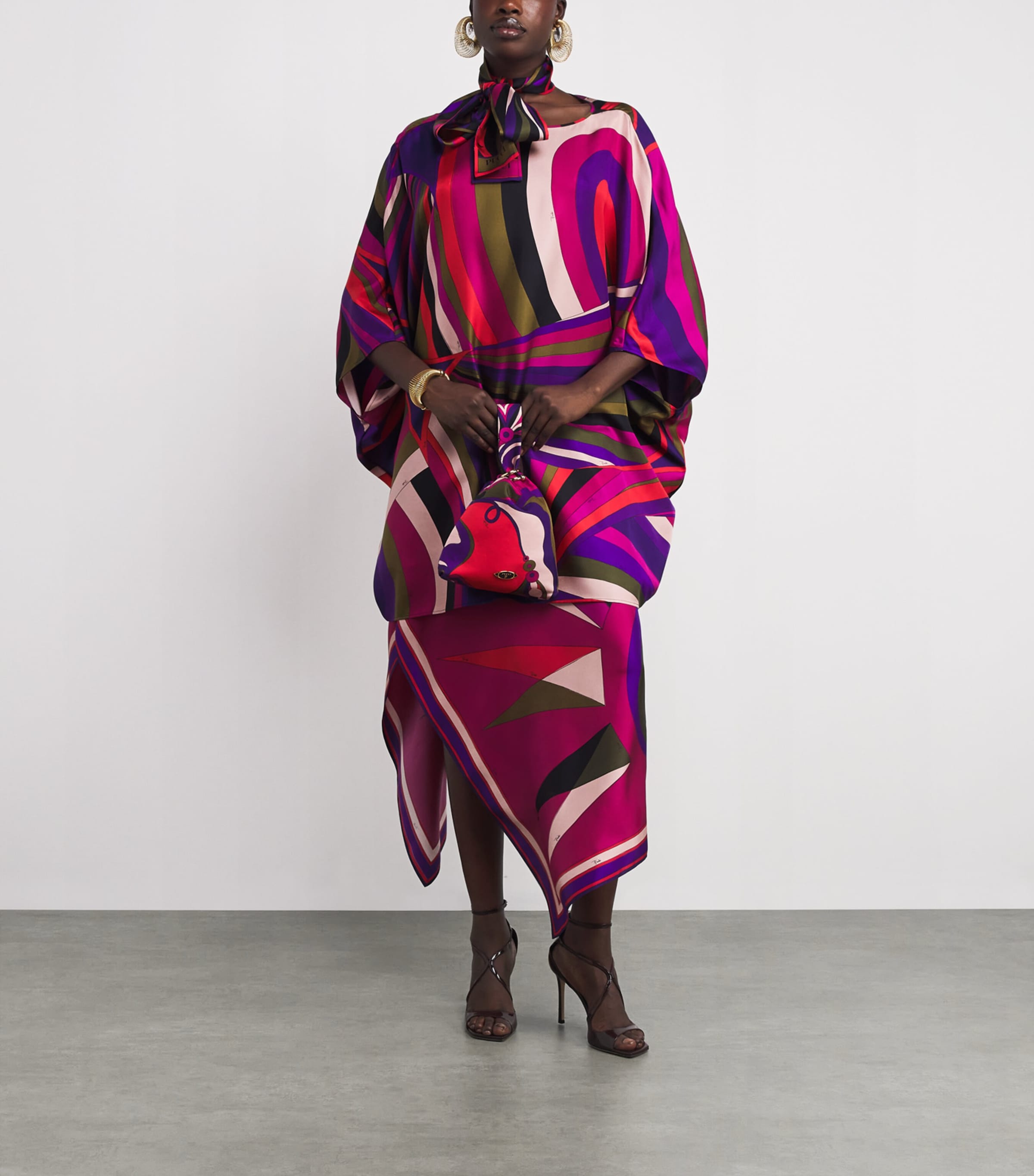 Silk Printed Scarf 2/MULTICOLOR Image 2