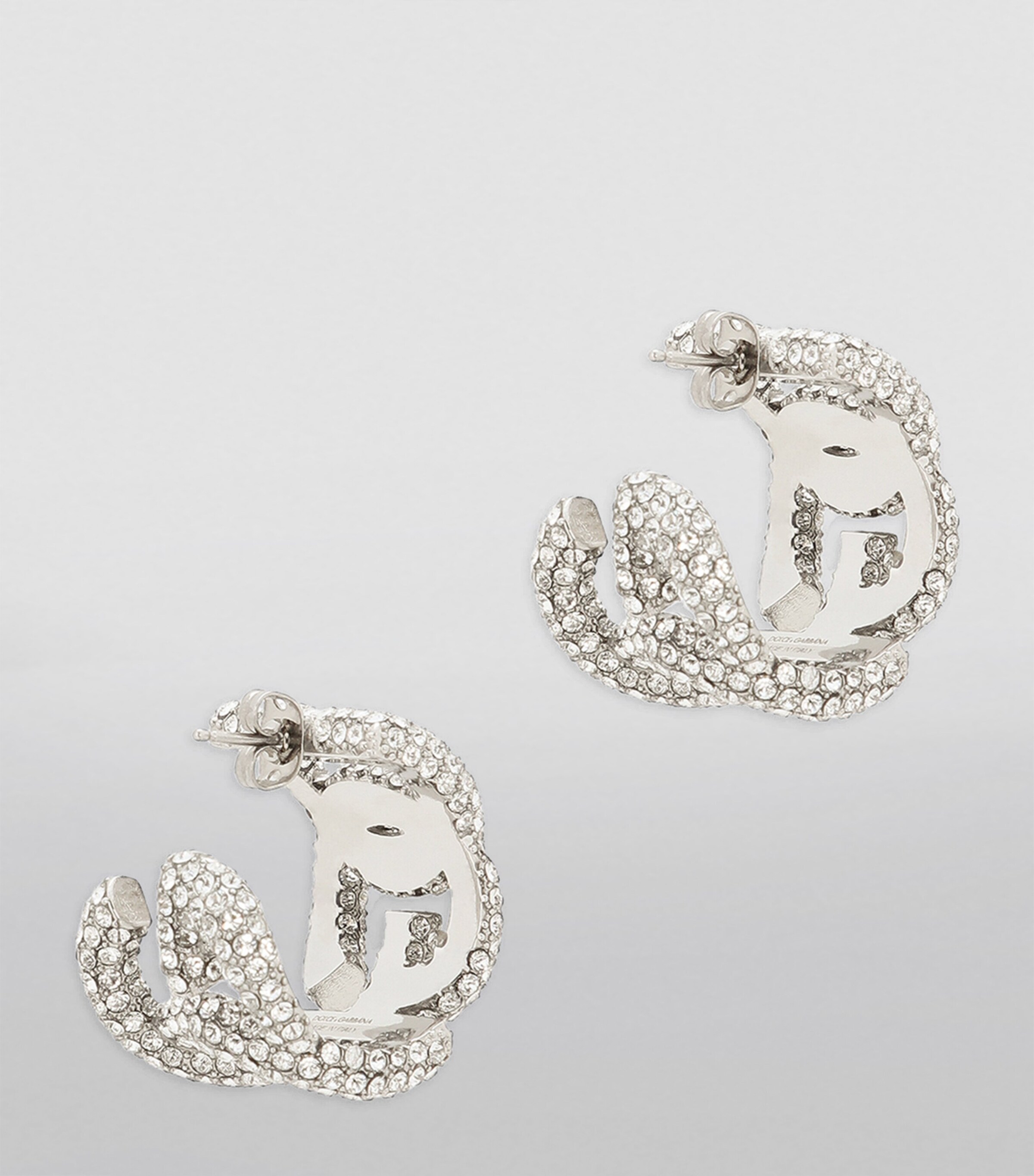 Embellished DG Millennials Logo Earrings 87655-SILVER/PALLADI Image 4