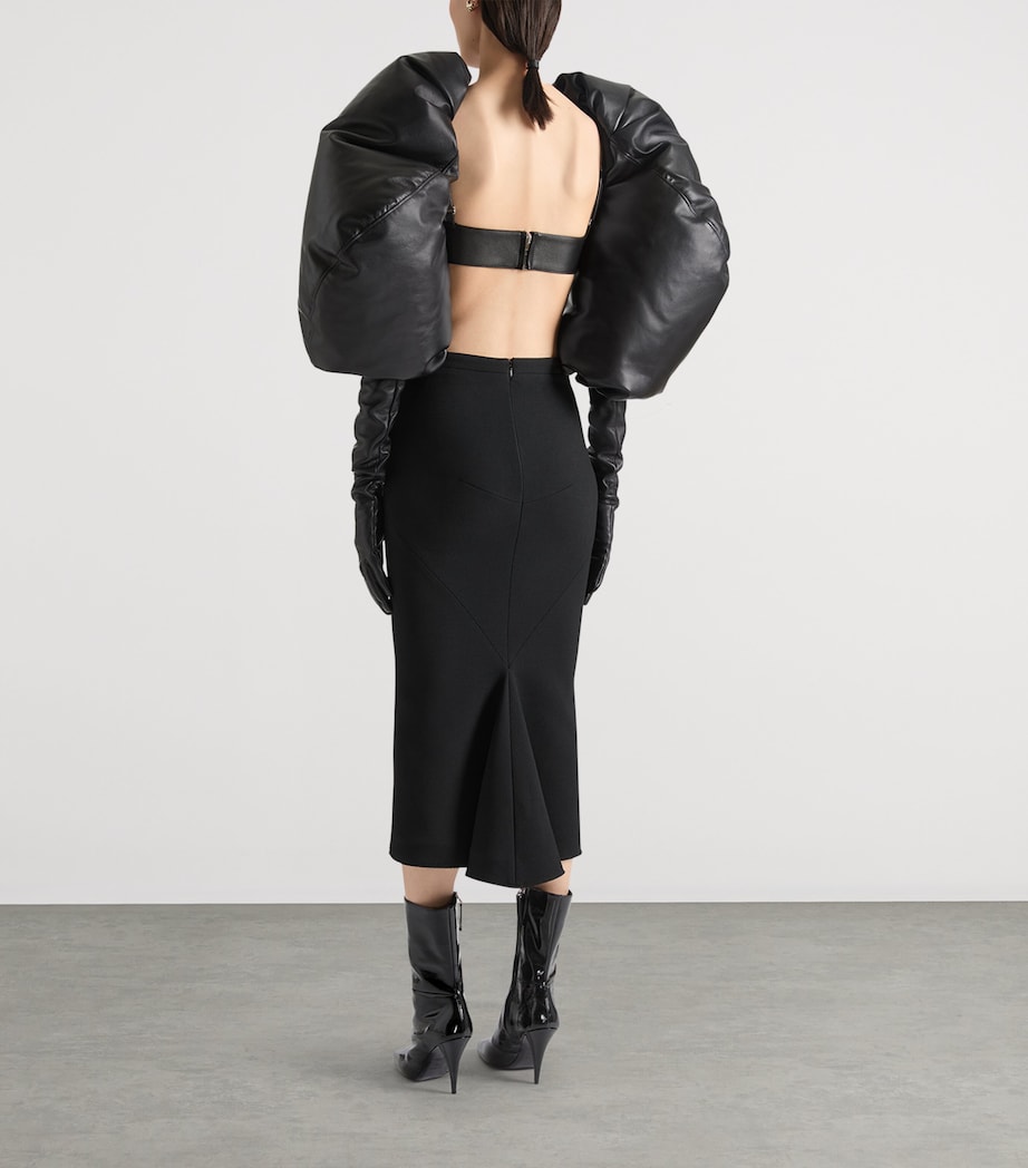 Leather Bra Top BLACK Image 2