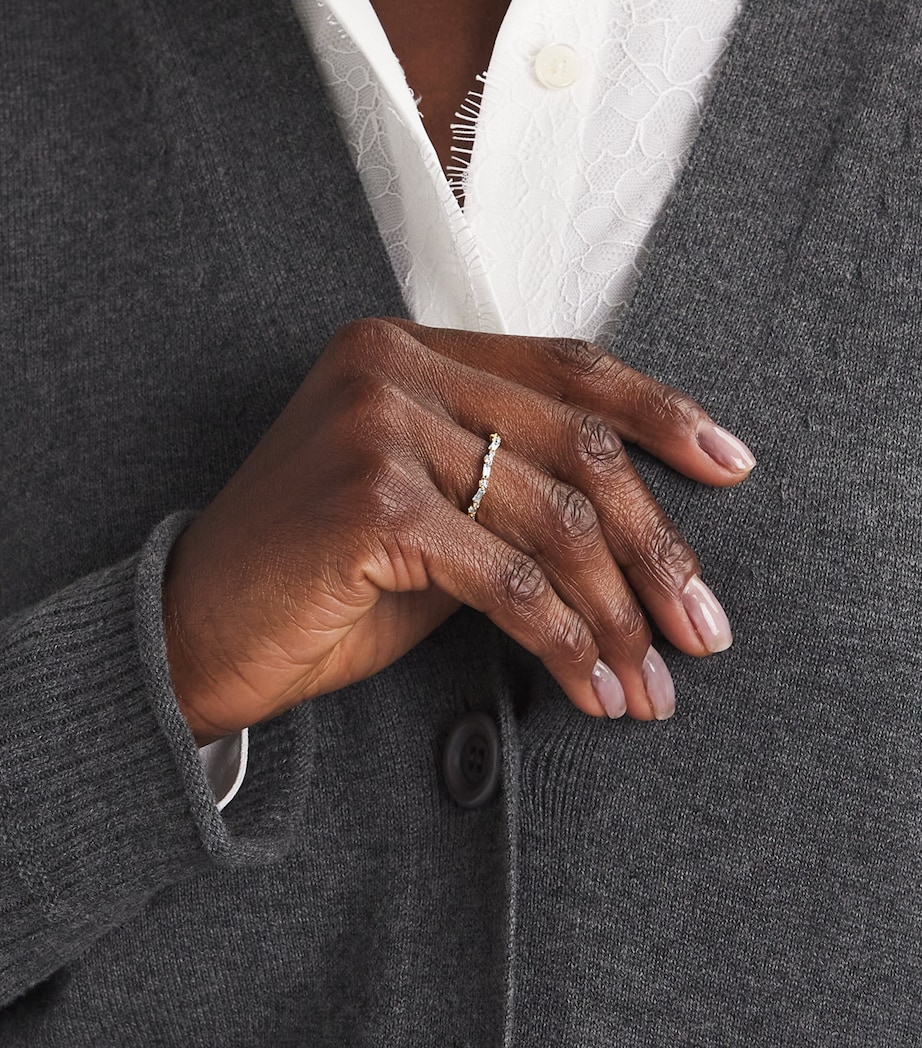 Yellow Gold and Diamond Thin Mix Eternity Ring 18K YG/WD Image 5