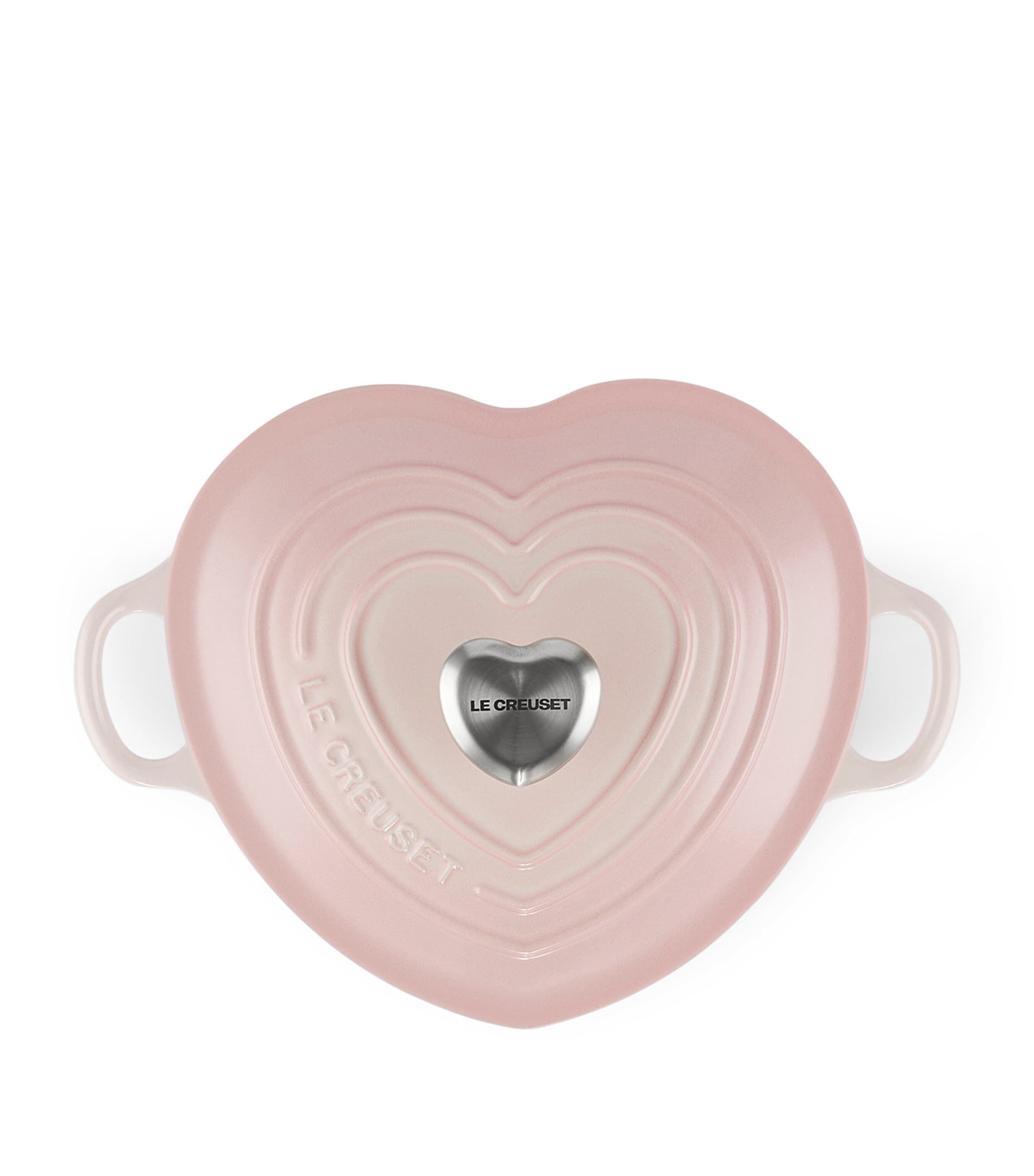 Cast Iron Heart Casserole Dish (20cm) SHELL PINK Image 3