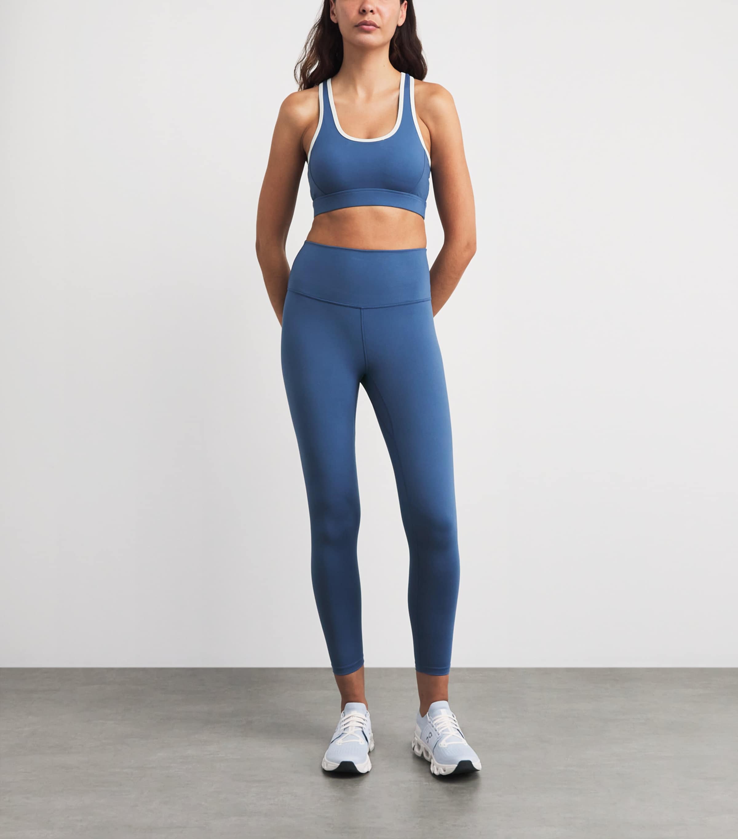 Varley Womens FreeSoft High-Rise Sports Leggings Bijou Blue Image 2