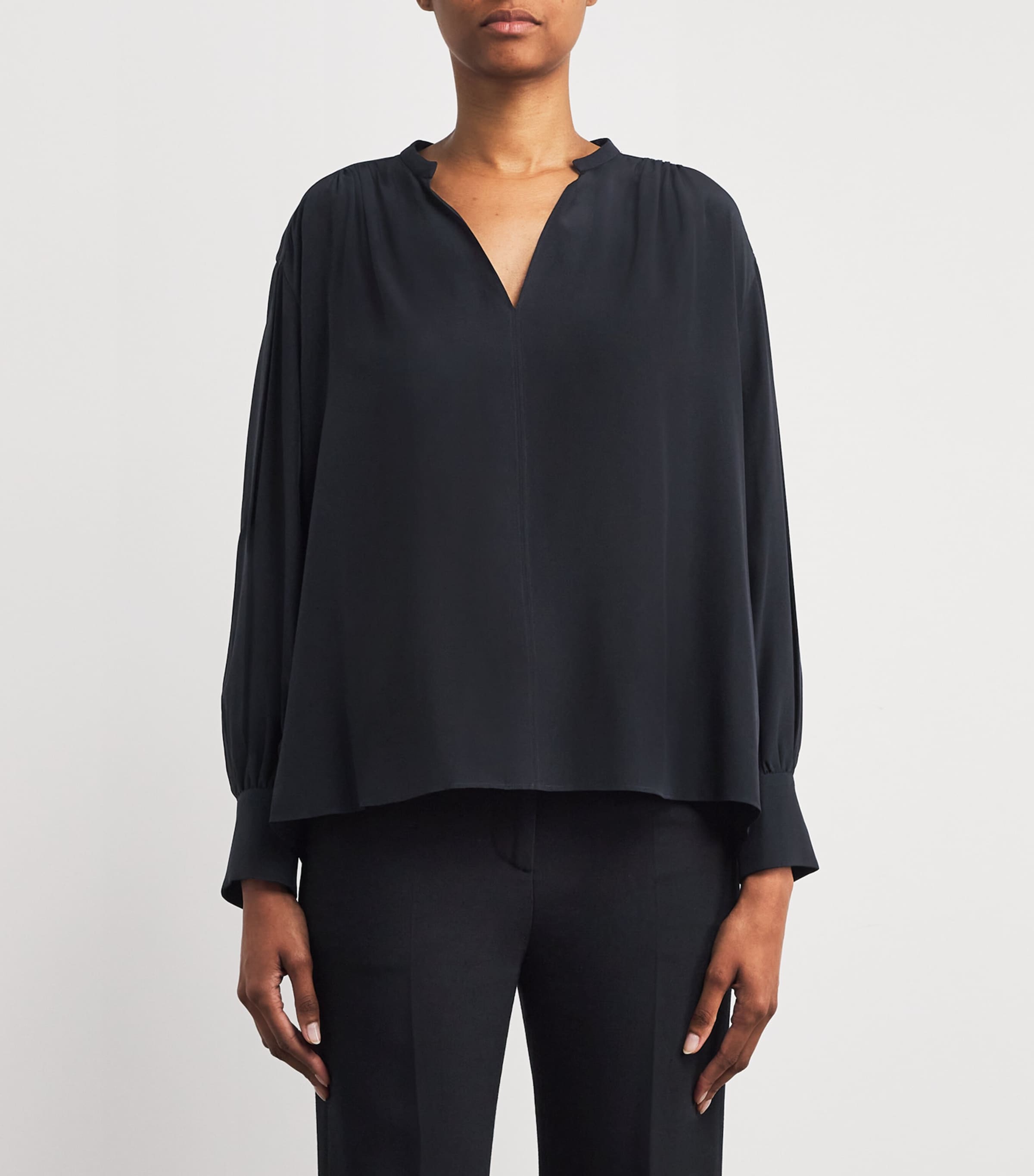 Silk Blondel Blouse BLACK Image 3