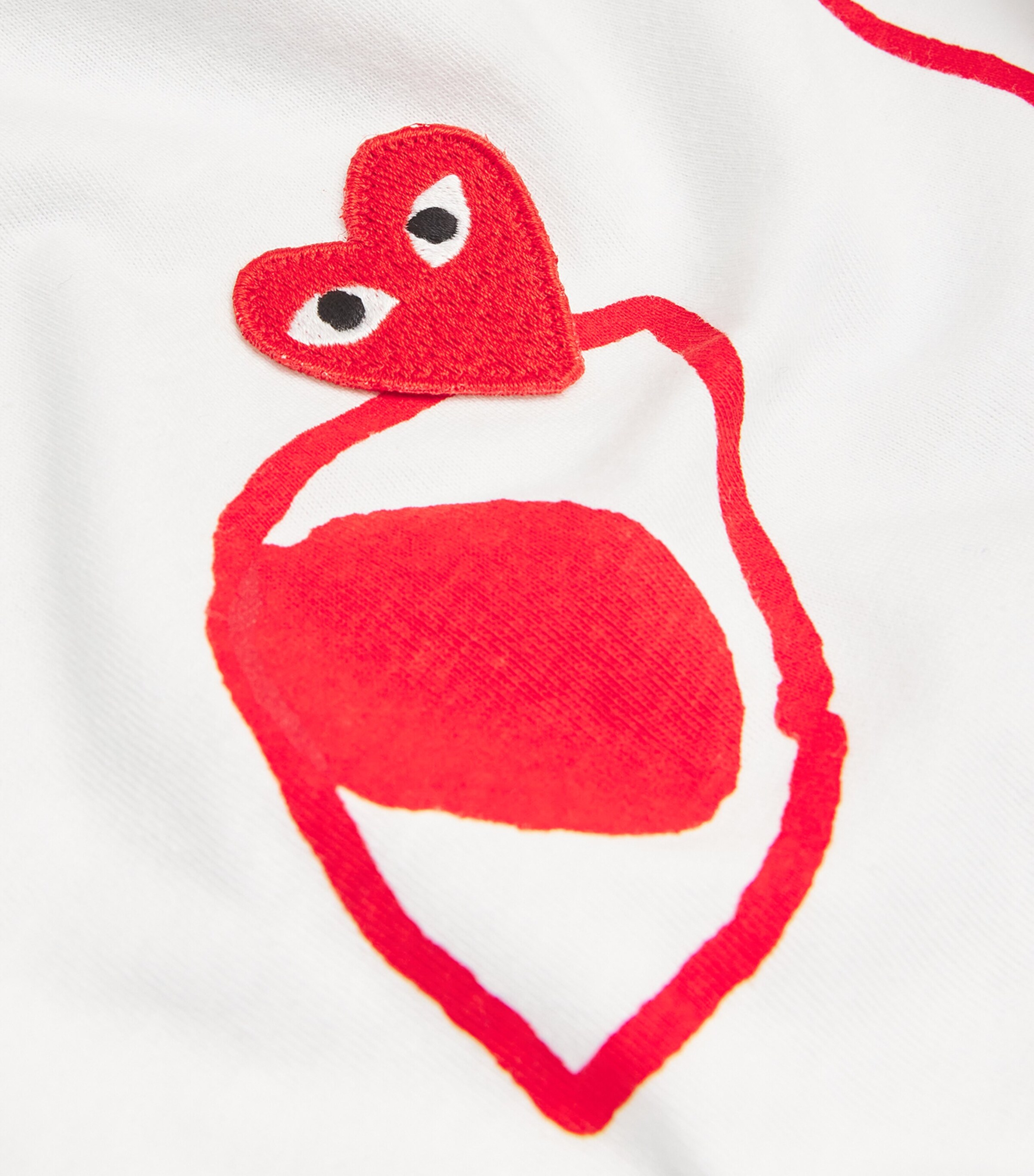 Comme Des Garçons Play Mens Heart Logo T-Shirt White Image 5