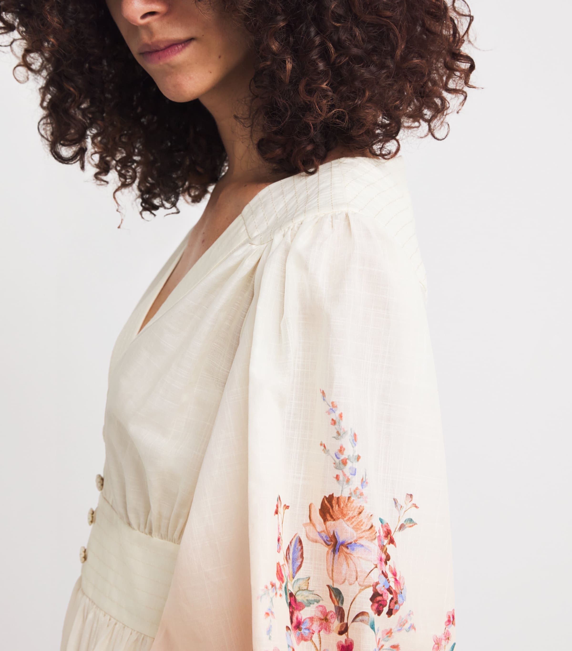 Cotton Floral Awaken Maxi Dress IVORY FLORAL Image 4