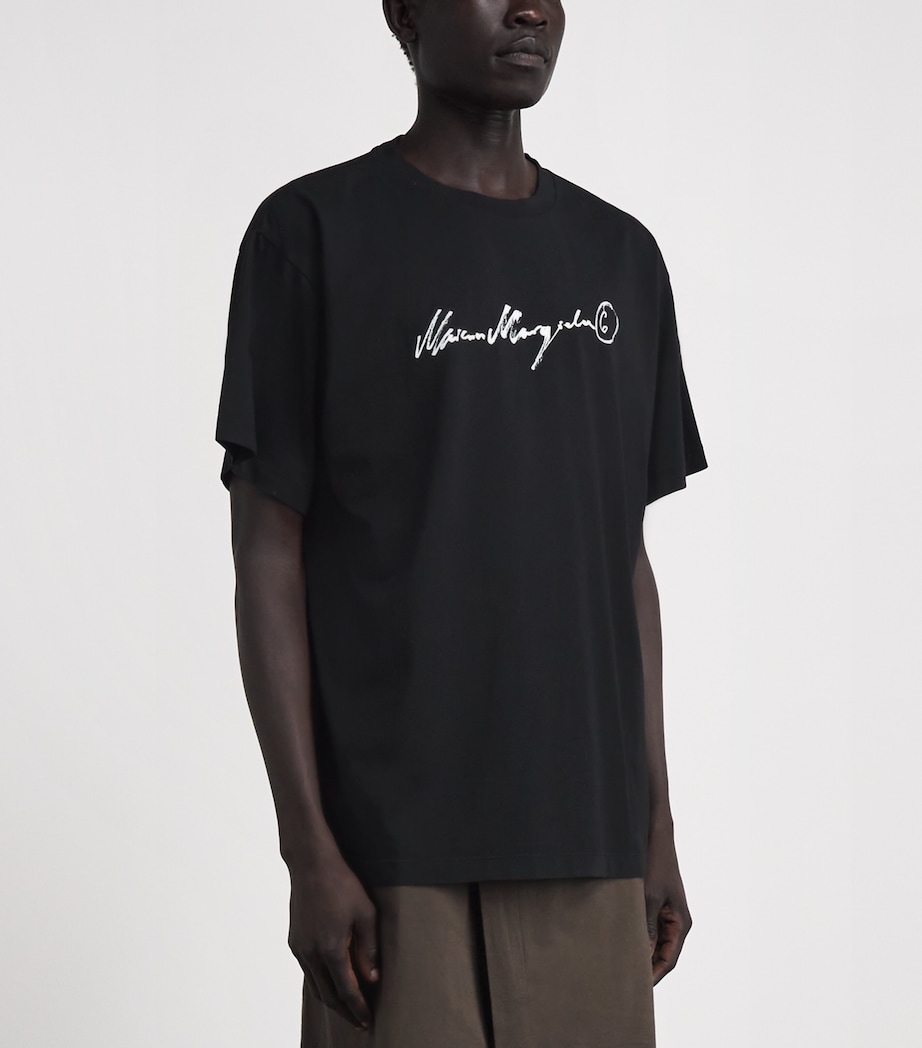 MM6 Maison Margiela Mens Cotton Logo T-Shirt Black Image 4