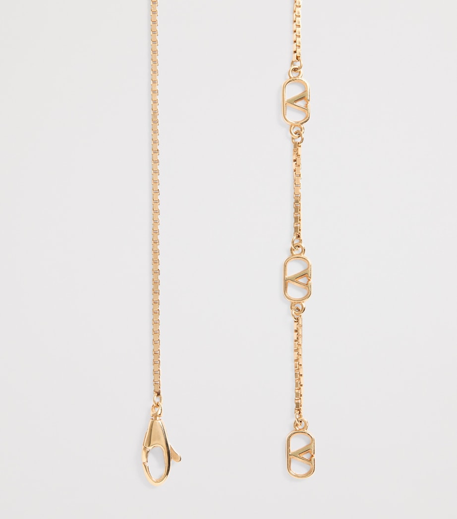 Valentino Garavani Crystal VLogo Signature Necklace Image 4