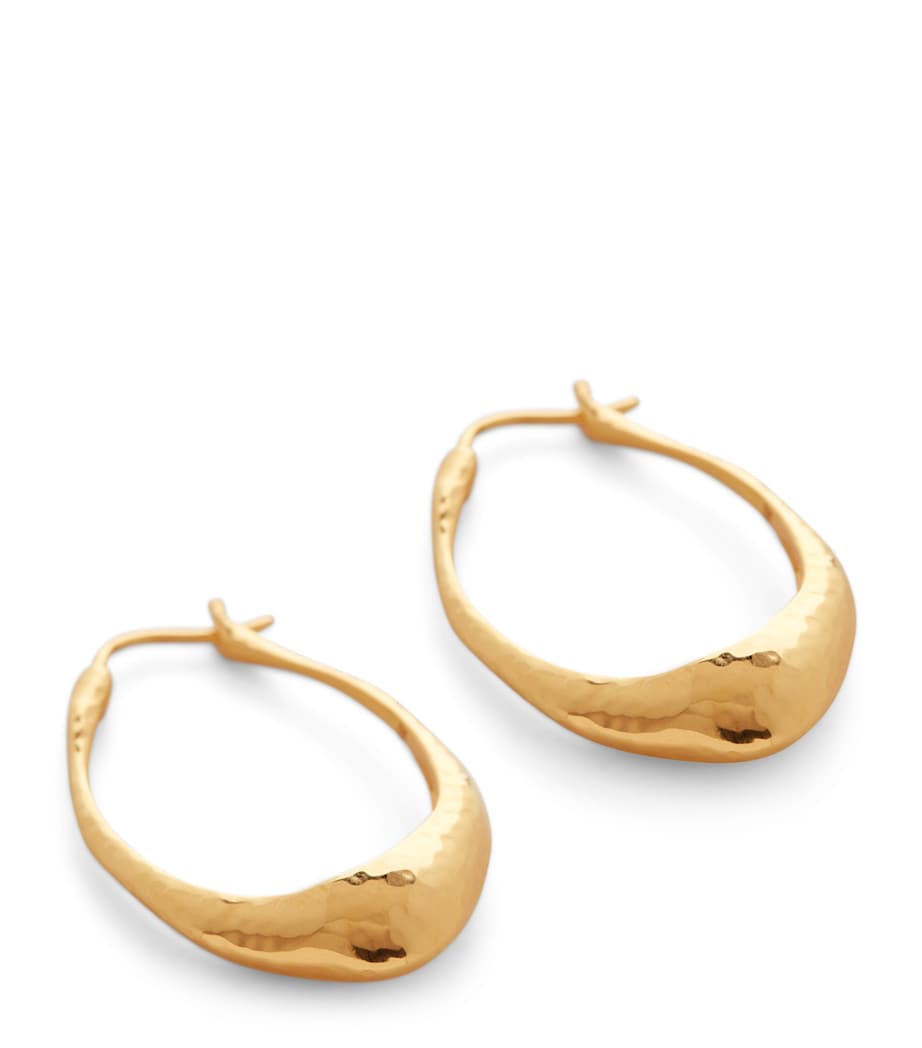 Monica Vinader Medium Gold Vermeil Deia Hoop Earrings Gold Vermeil Image 1