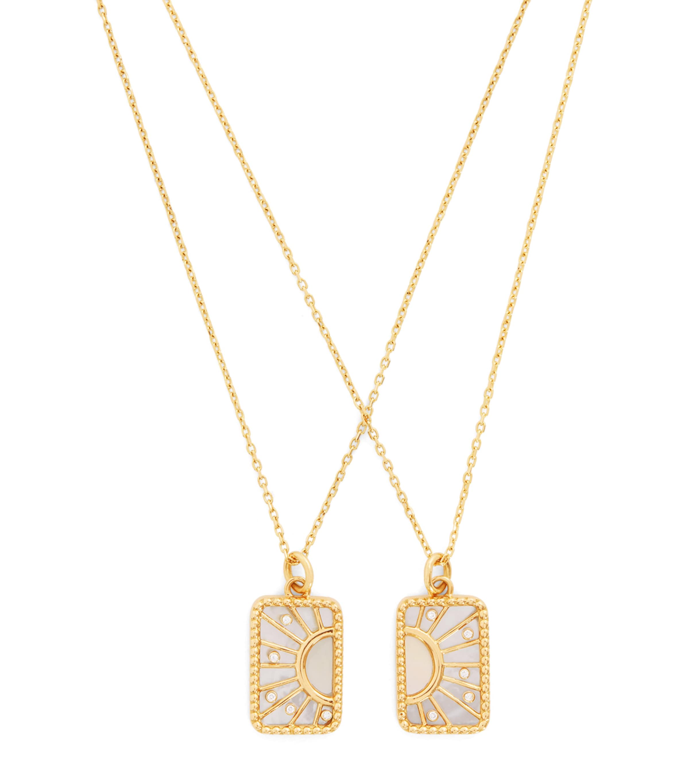 L'ATELIER NAWBAR Yellow Gold, Diamond and Pearl My Other Half Necklace Yellow Gold Image 1