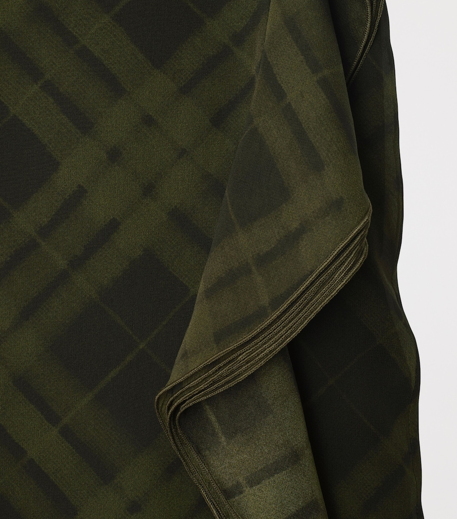 Silk Check Wrap Skirt OIL IP CHECK Image 5