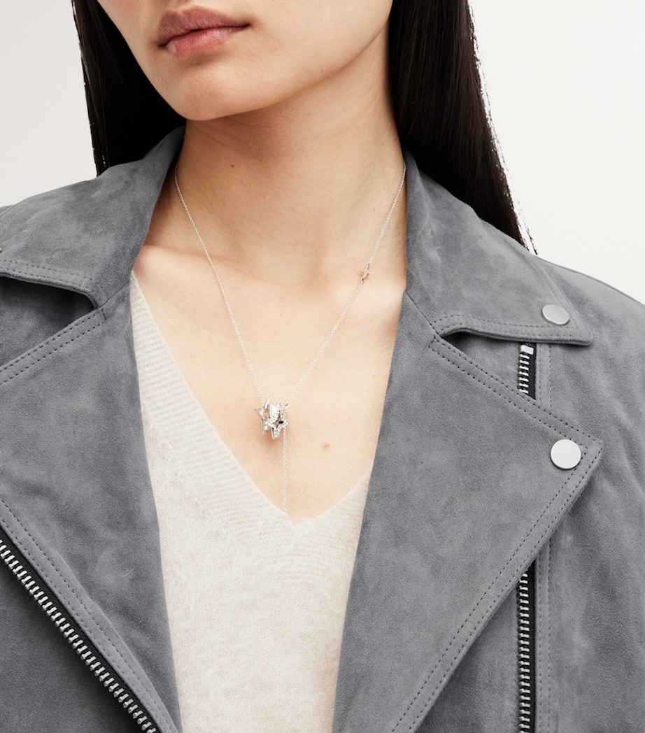 Suede Dalby Biker Jacket GHOST GREY Image 7