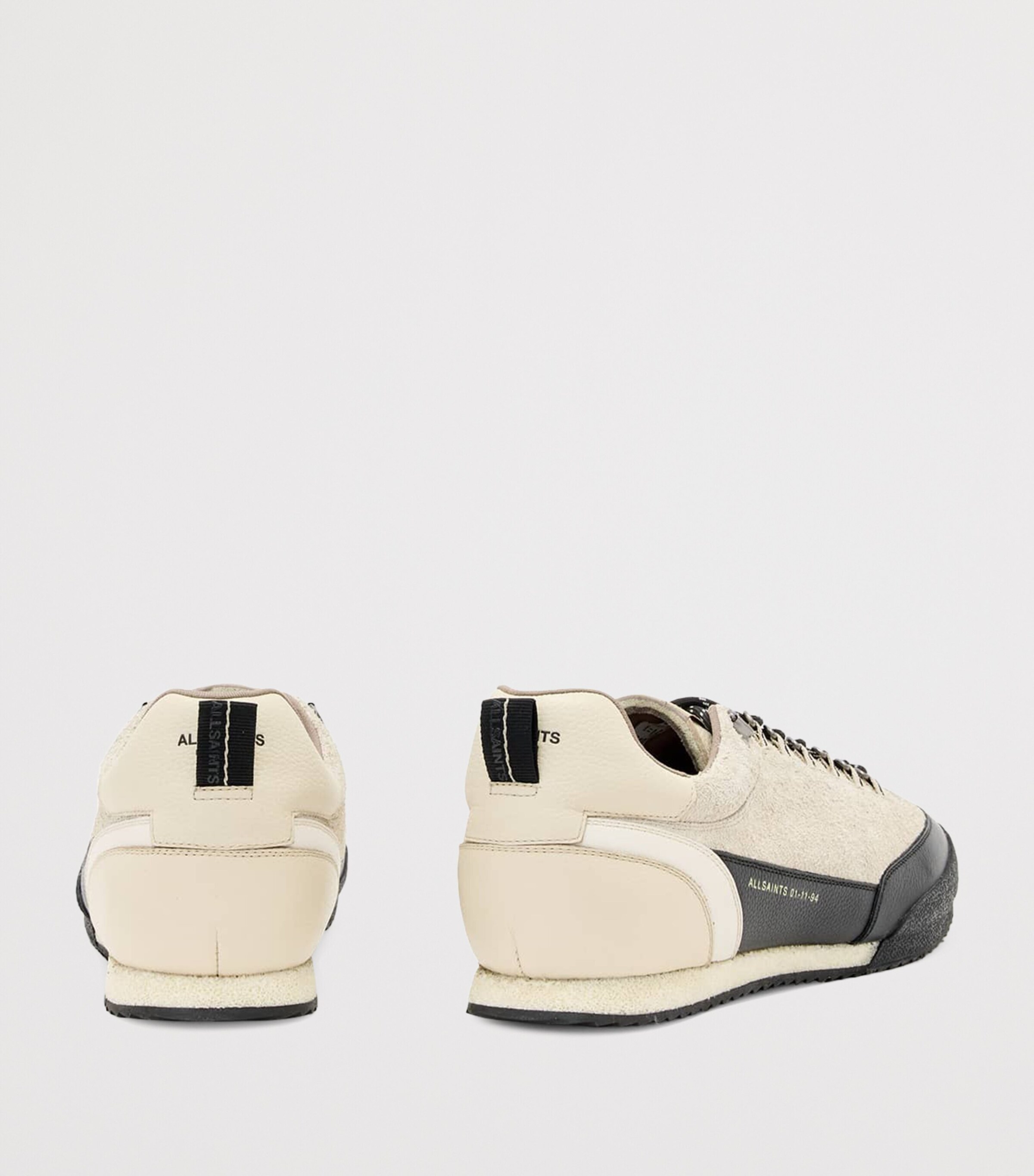 AllSaints Leather Harri Sneakers Chalk White/black Image 5