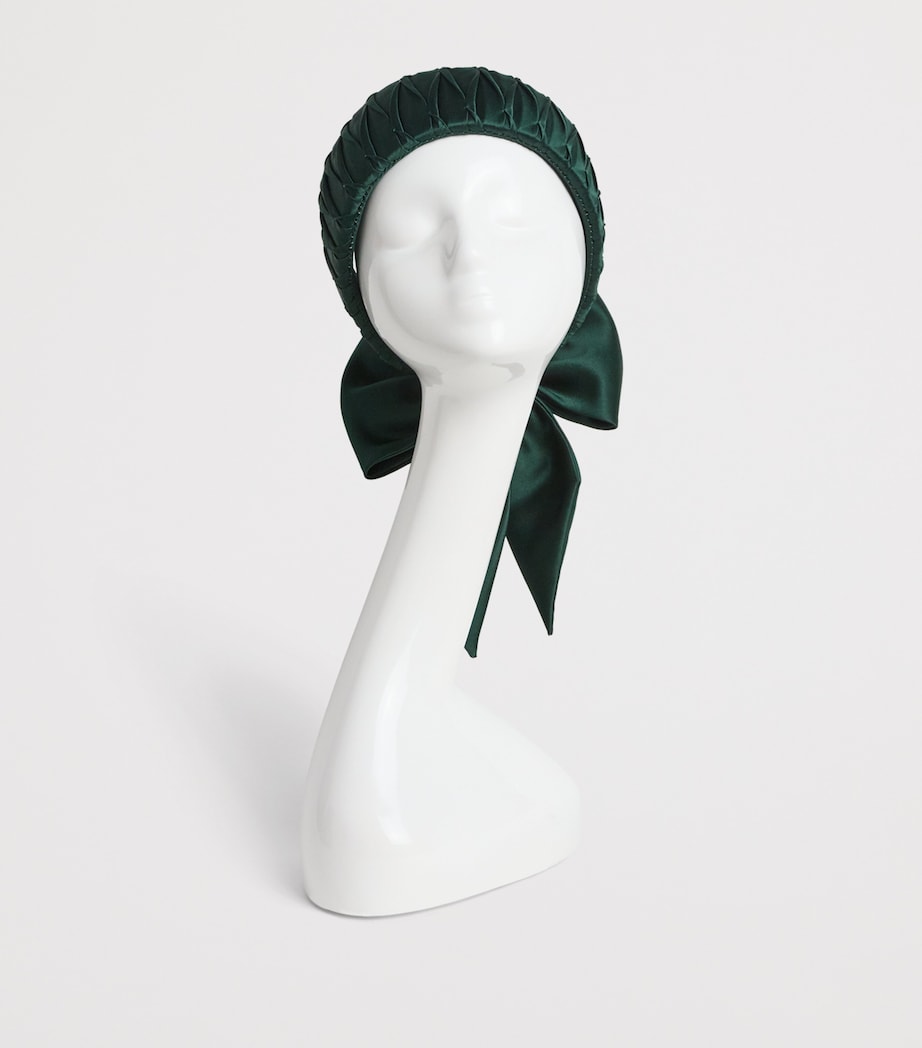 Silk Pleated Halo DEEP GREEN Image 2