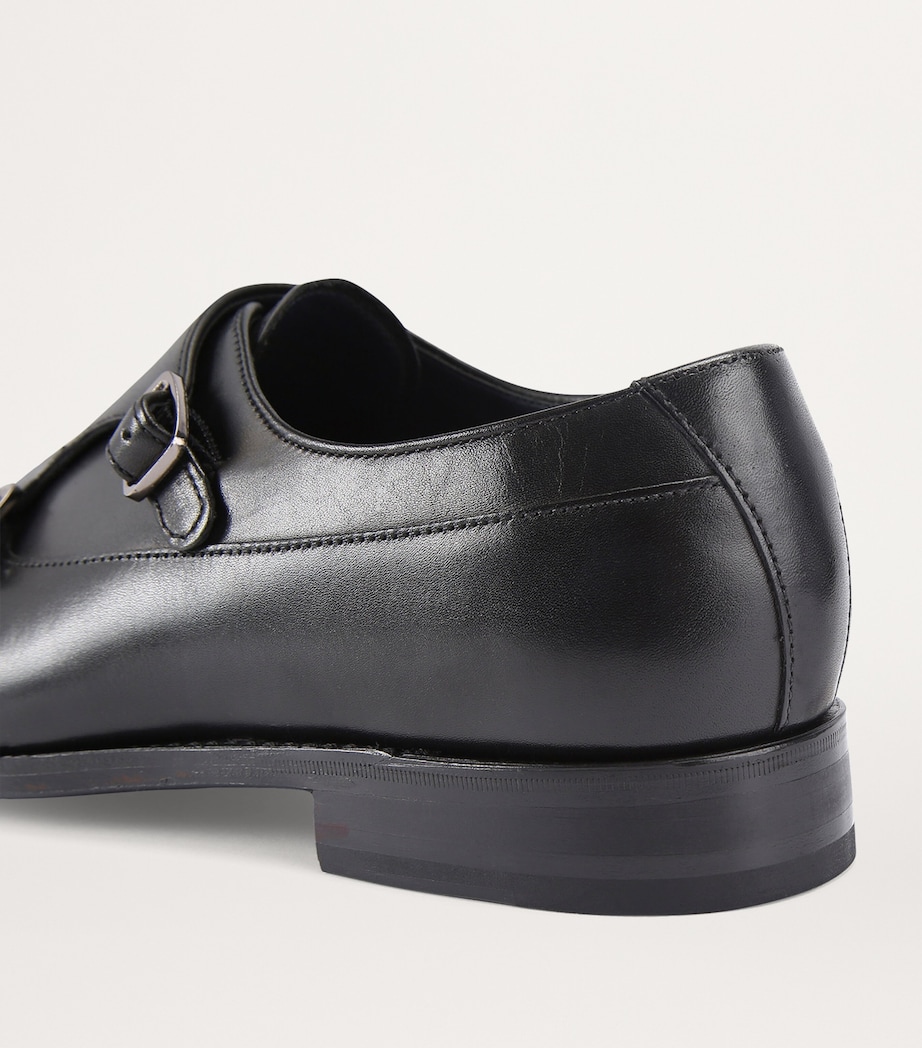 Leather Sloane Monk Shoes BLACK Image 2