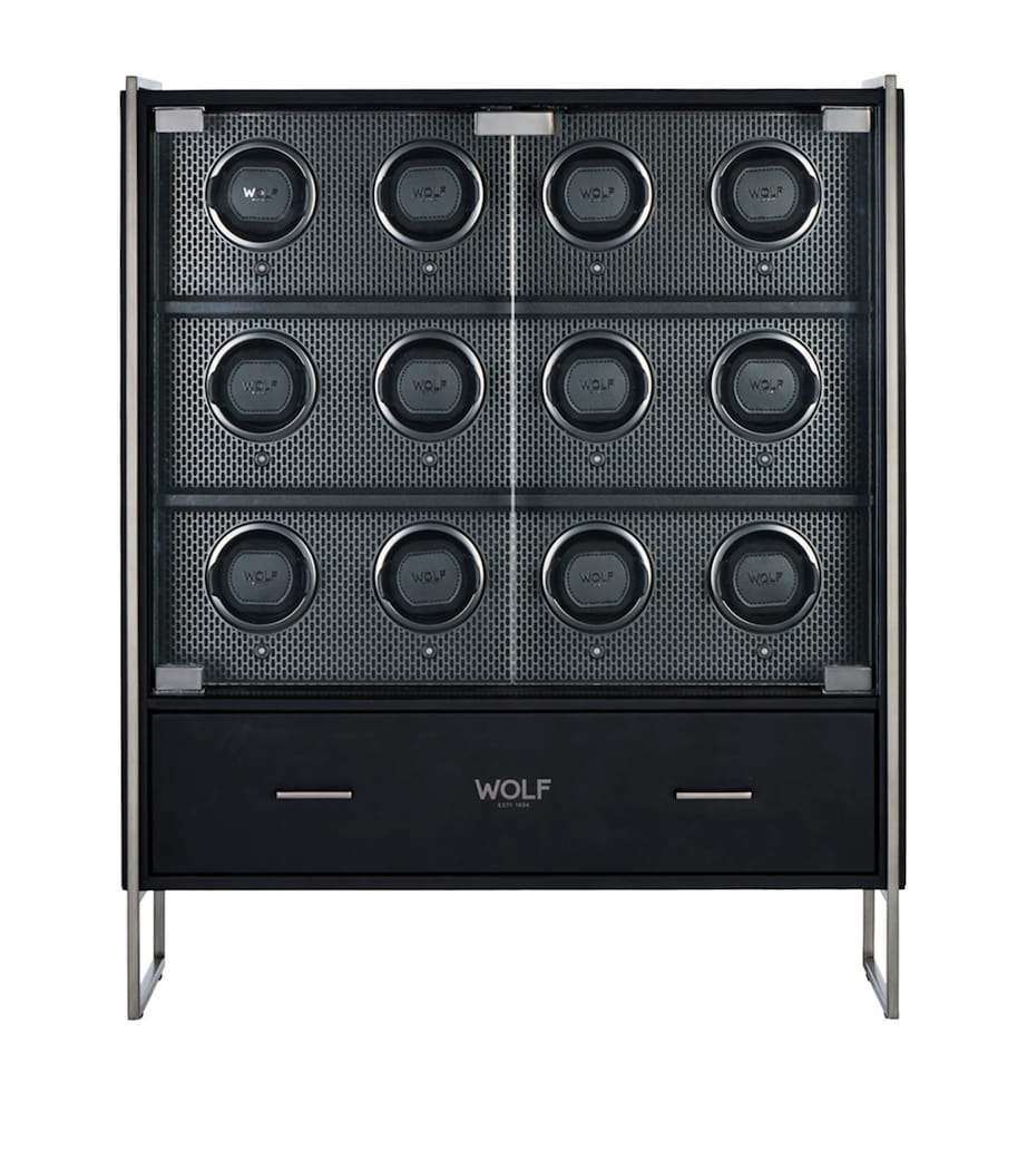 WOLF Axis 12-Piece Watch Winder Cabinet Powdercoat Image 1