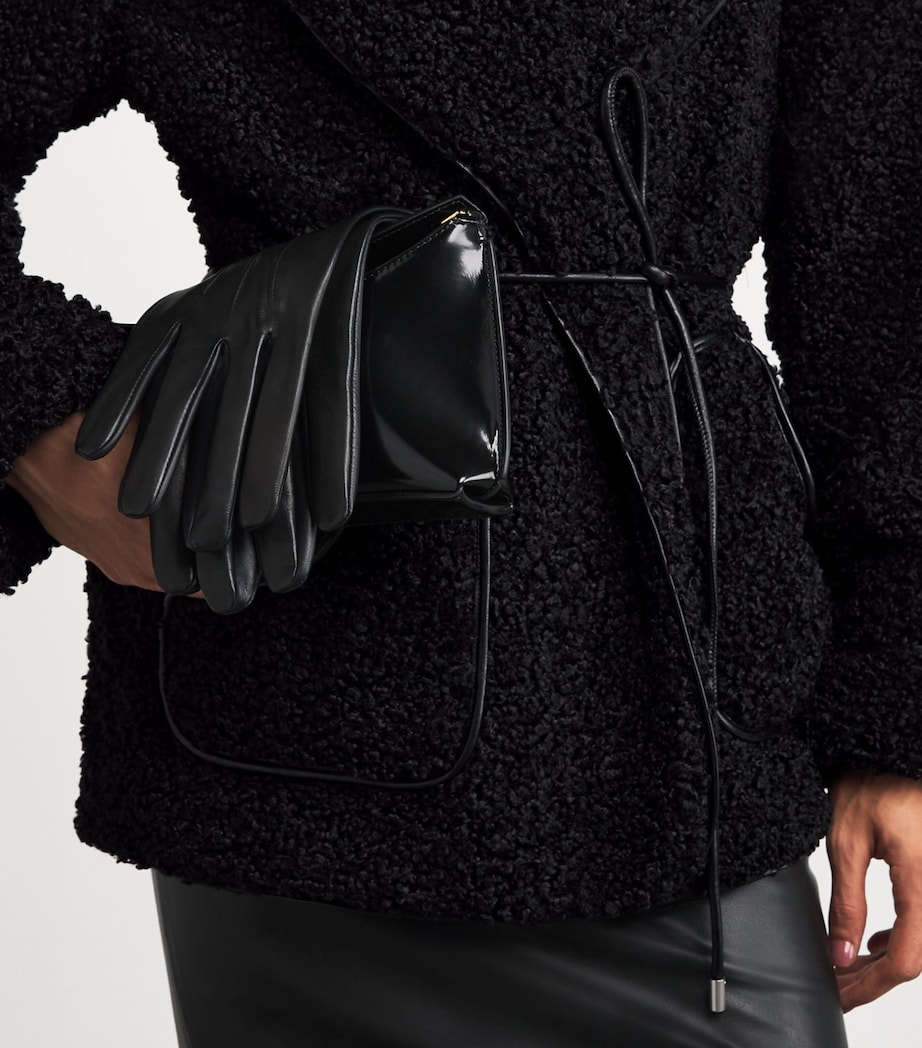 Fleece Belted Kimia Jacket BLACK Image 6