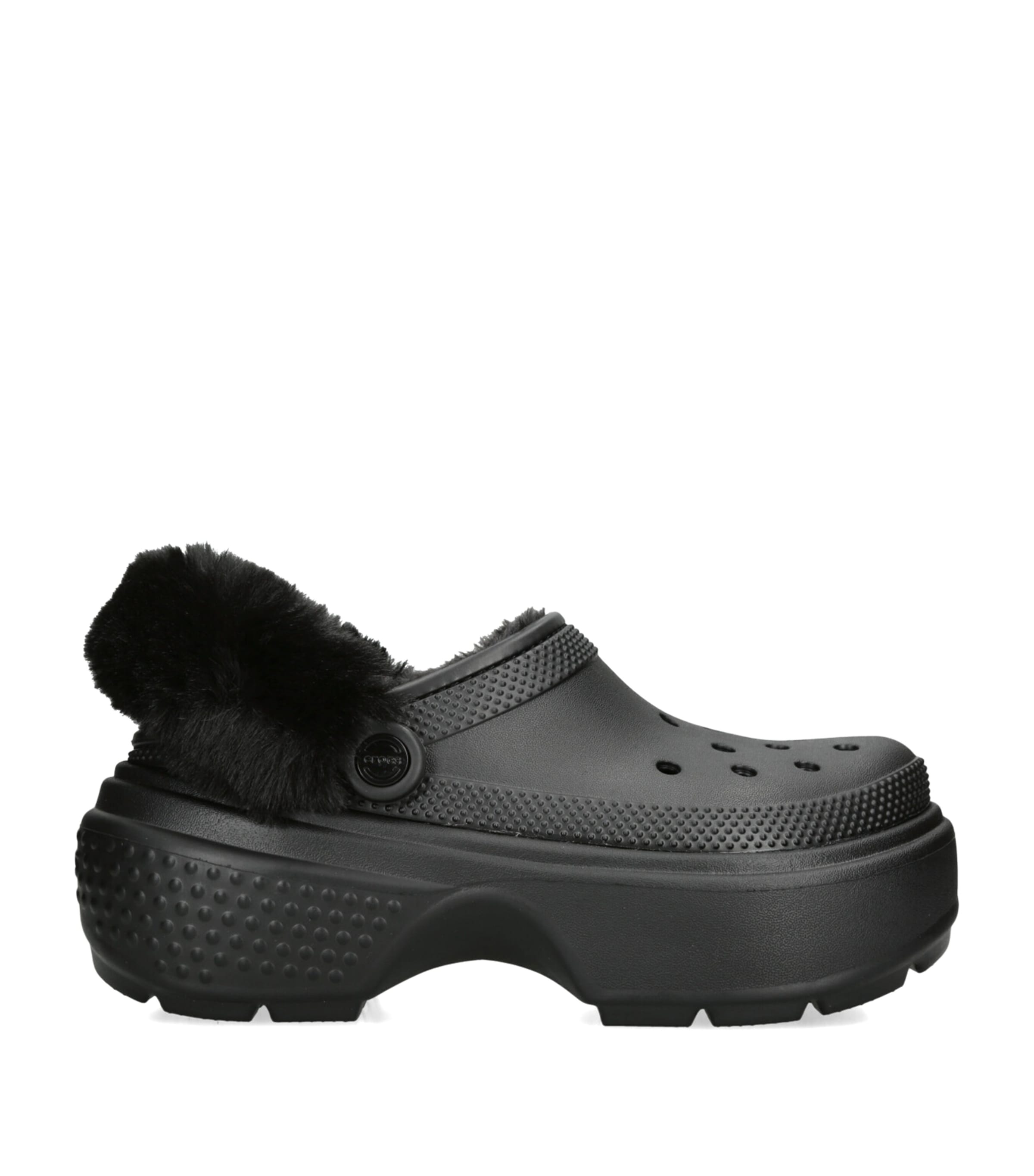 Shop Crocs Lined Stomp Clogs In Black