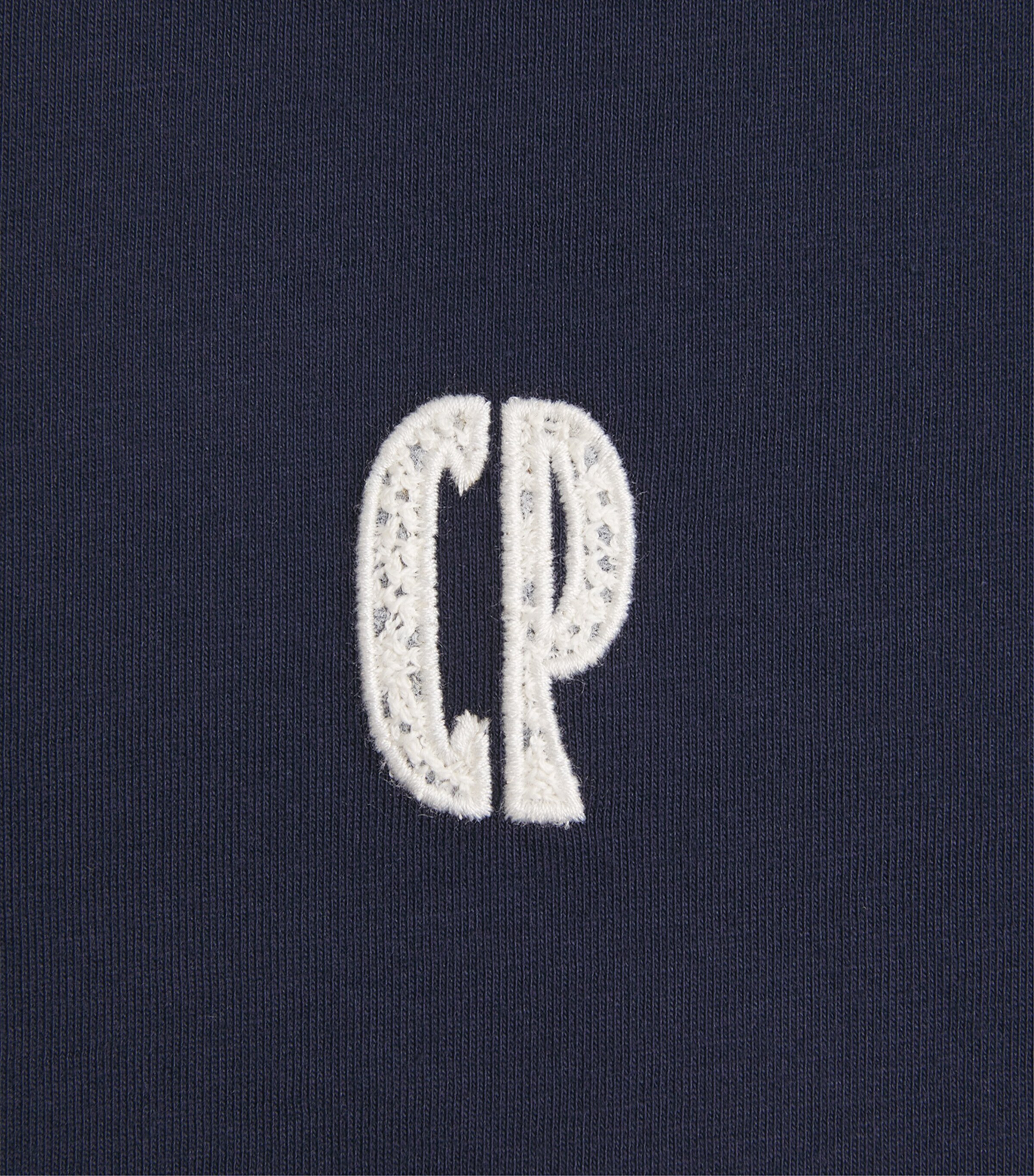 Claudie Pierlot Womens Cotton Logo-Embroidered T-Shirt Navy Image 6