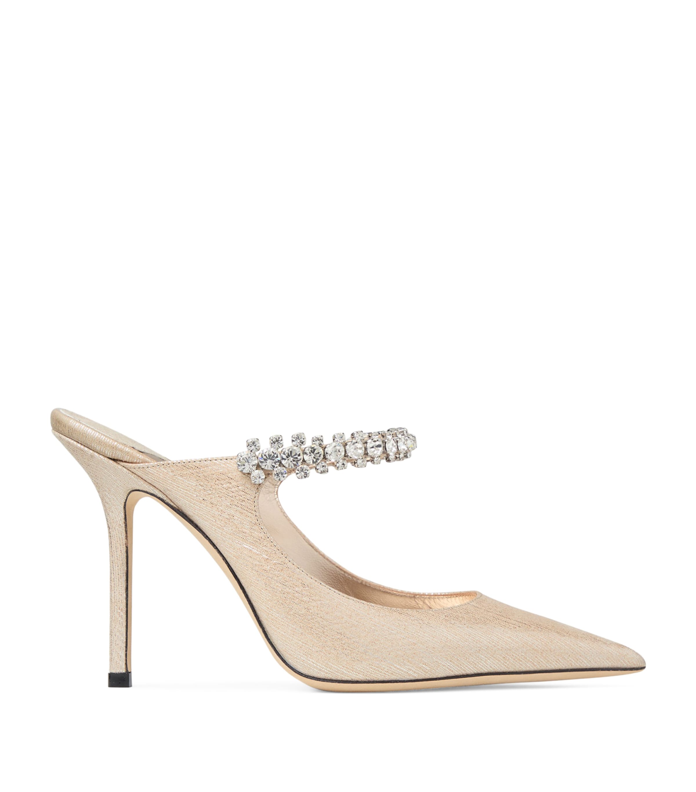 Jimmy Choo 100mm Crystal-embellished Heeled Mules In Multi