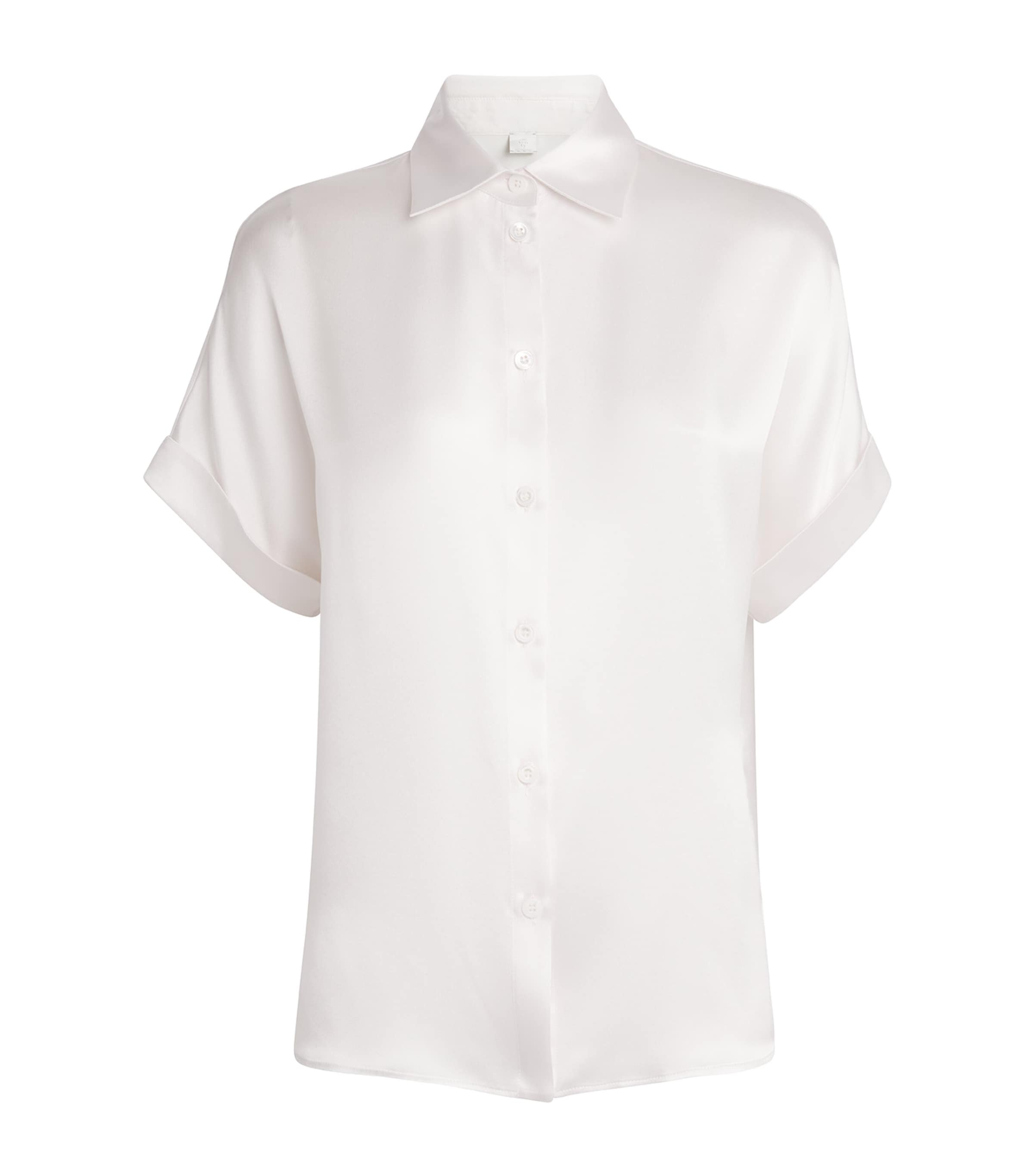 Eleventy Silk Shirt In White