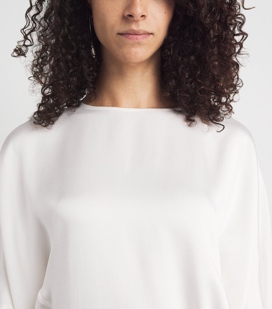 RETORI Womens Satin Blouse White Image 3