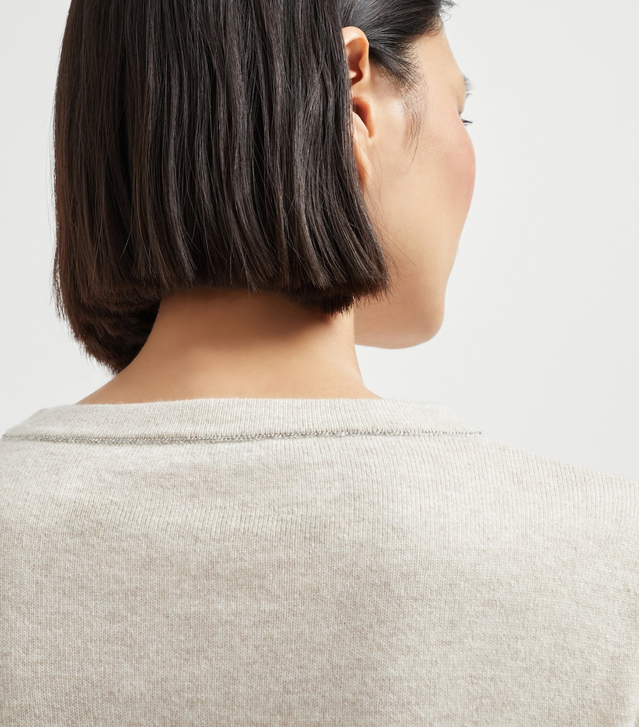 Brunello Cucinelli Cashmere Monili-Trim Sweater Image 6