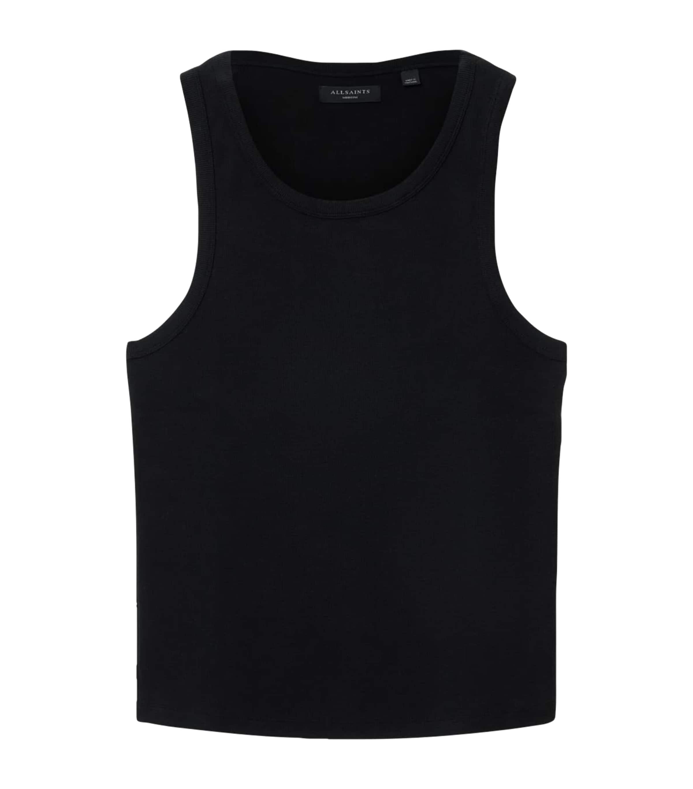 AllSaints Mens Organic Cotton Axel Vest Jet Black Image 1