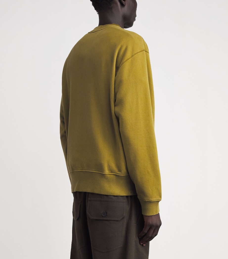 Stone Island Mens Cotton Rib-Knit Compass Sweatshirt Image 5