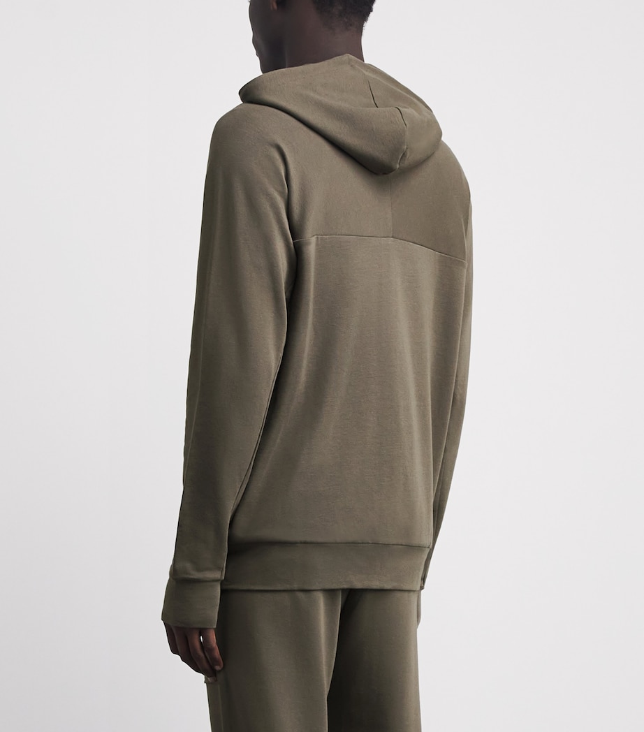 Zimmerli Mens Summer Lounge Hoodie Walnut Tree Image 5