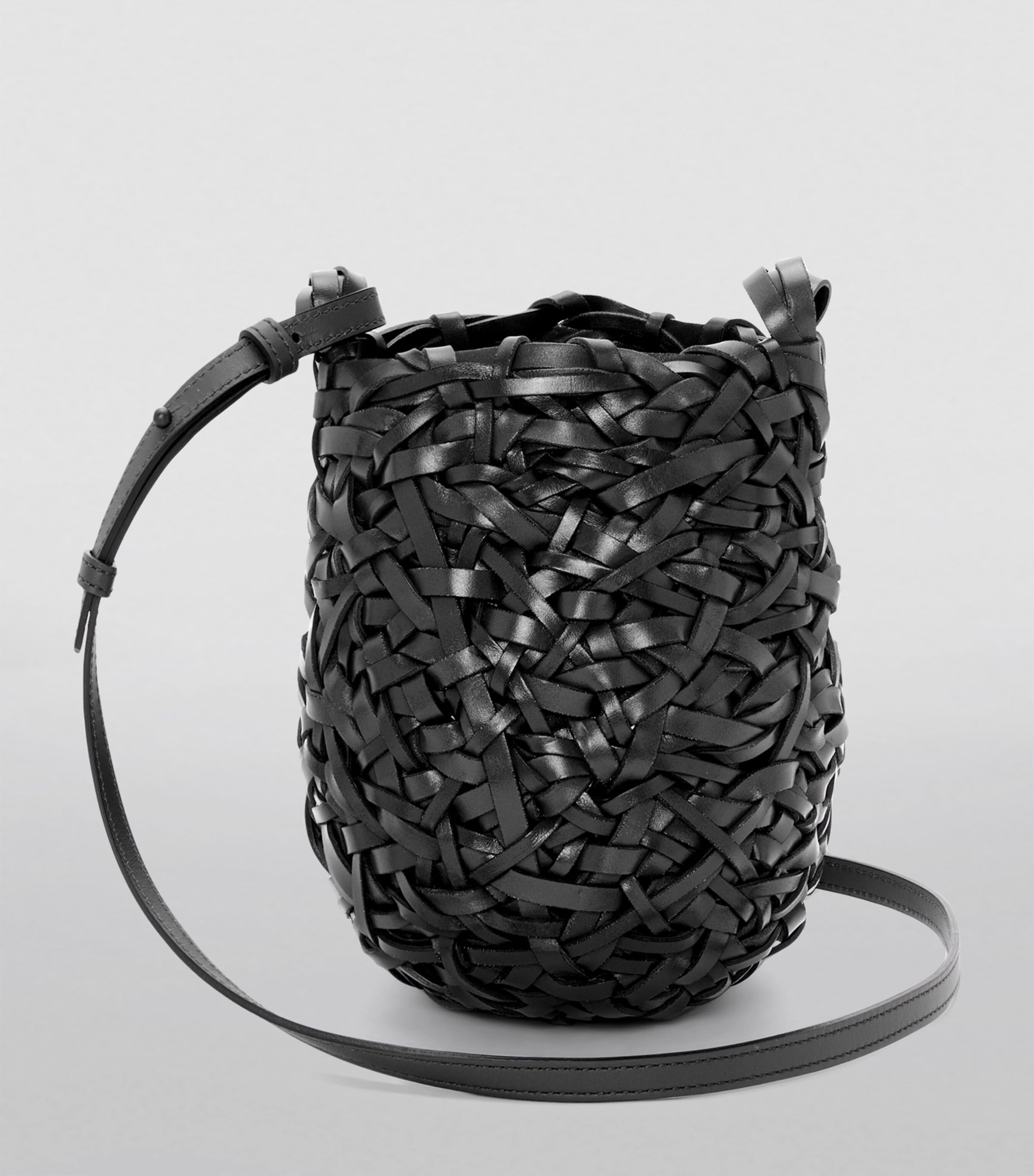 Small Leather Nest Bag BLACK Image 3