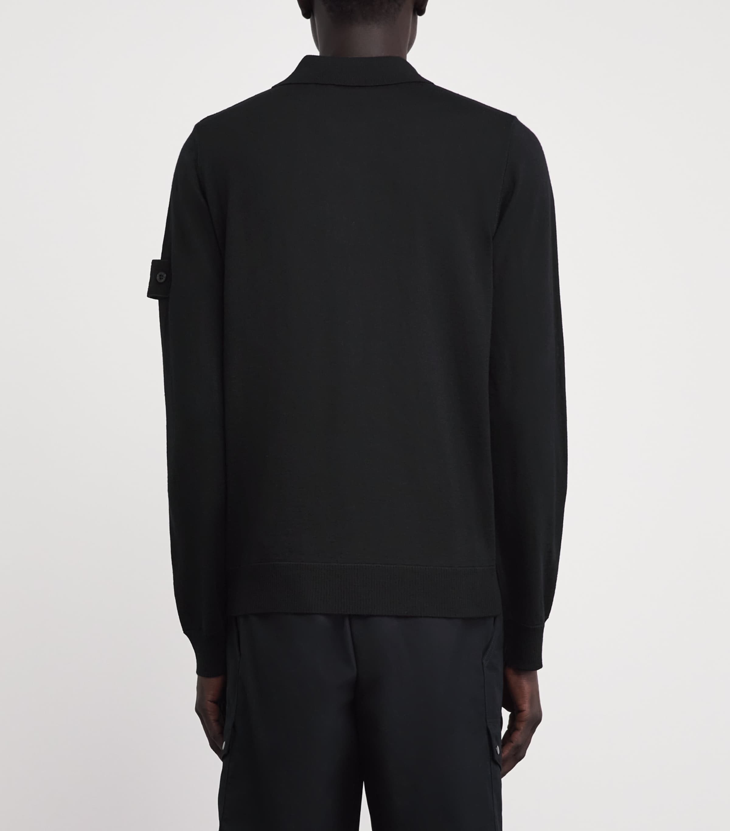 Stone Island Mens Virgin Wool Ghost Polo Sweater Image 5