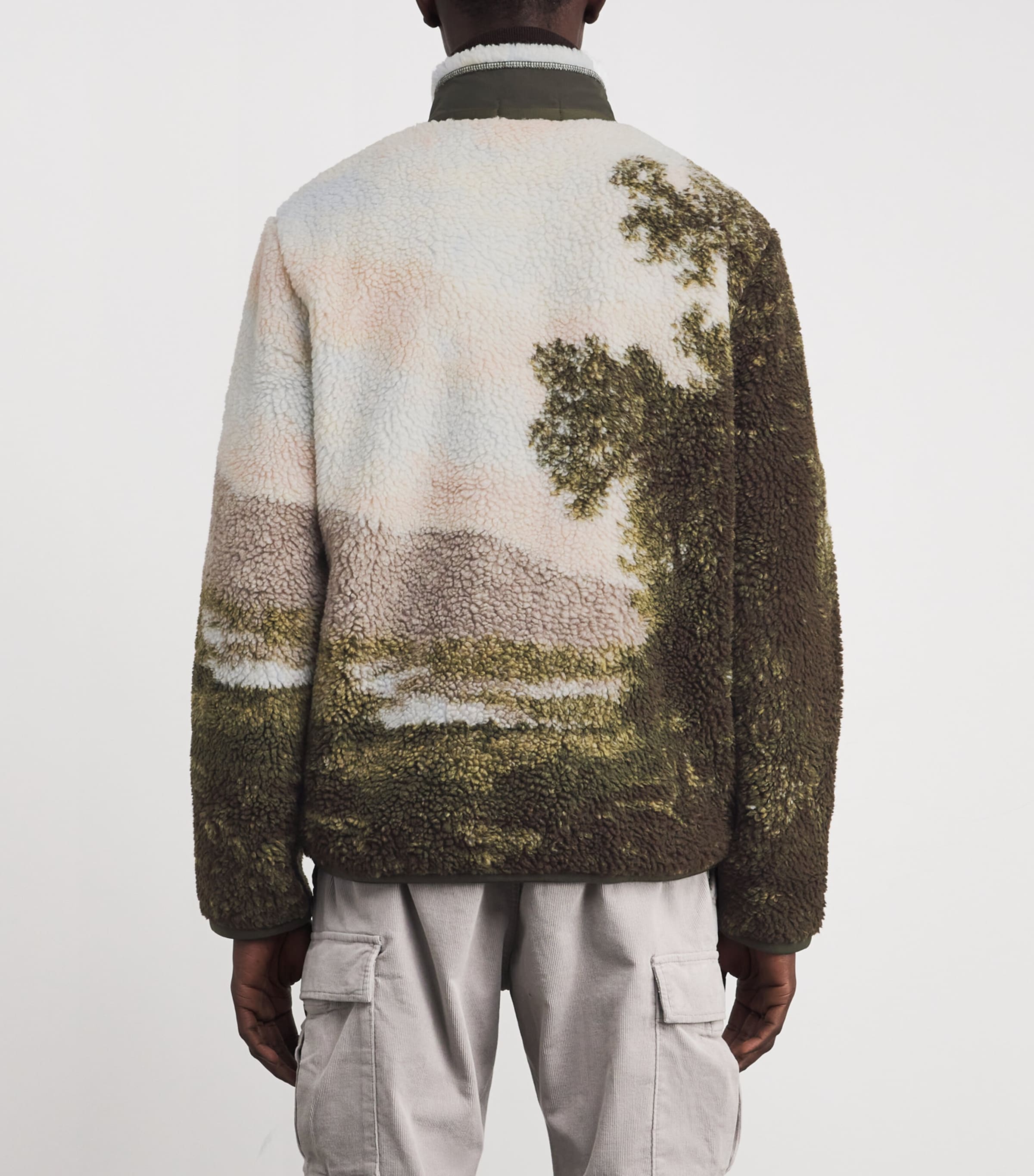 Fleece Landscape Zip-Up Sweatshirt MULTI Image 4